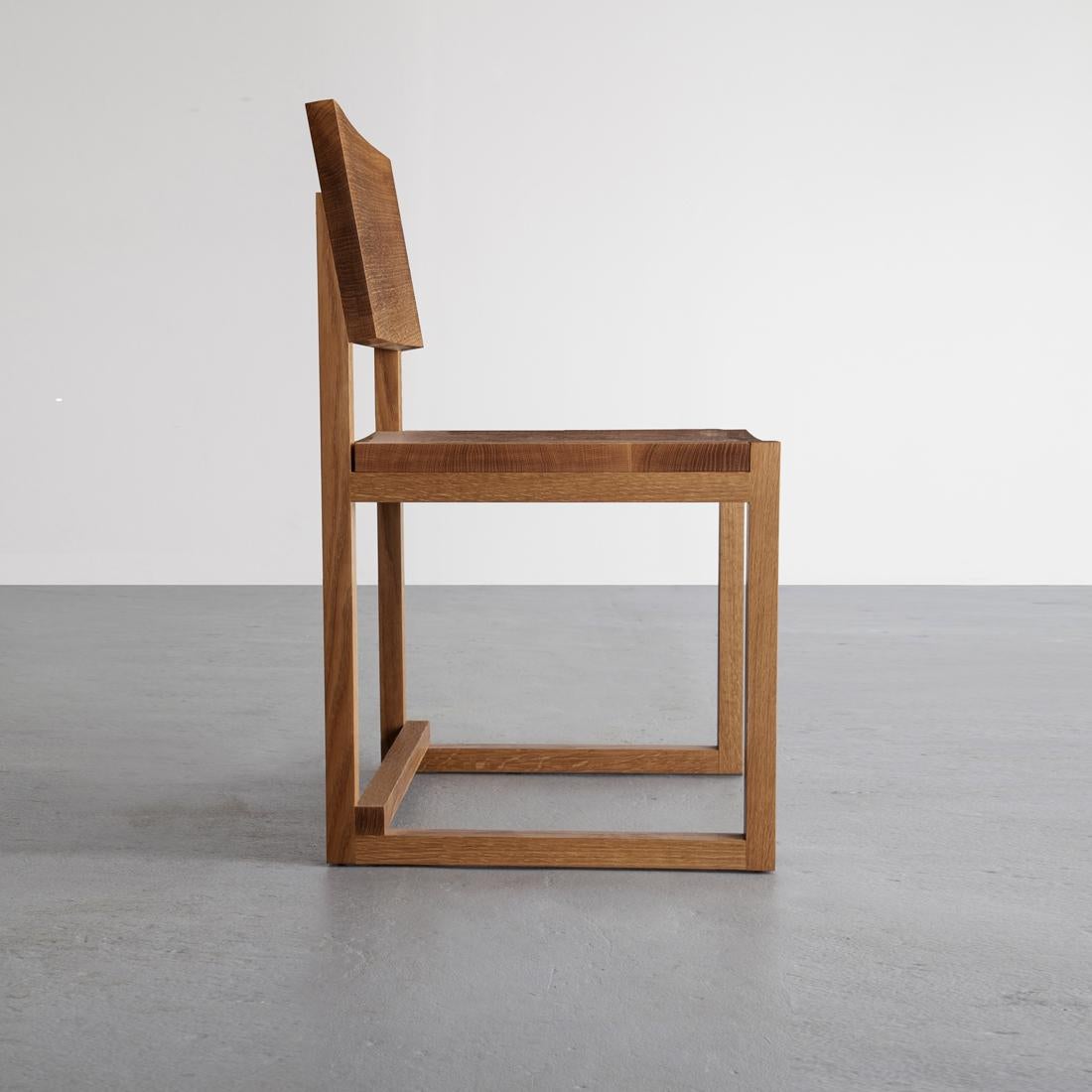 Modern SQ Dining Chair, Maple, Hardwood, Side Chair