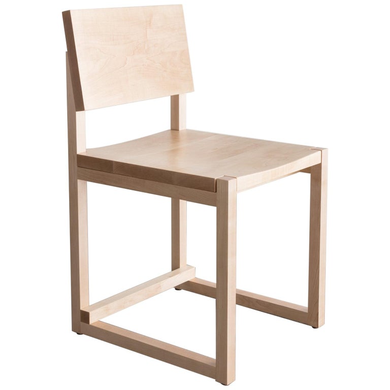 SQ Dining Chair, Maple, Hardwood, Side Chair For Sale at 1stDibs