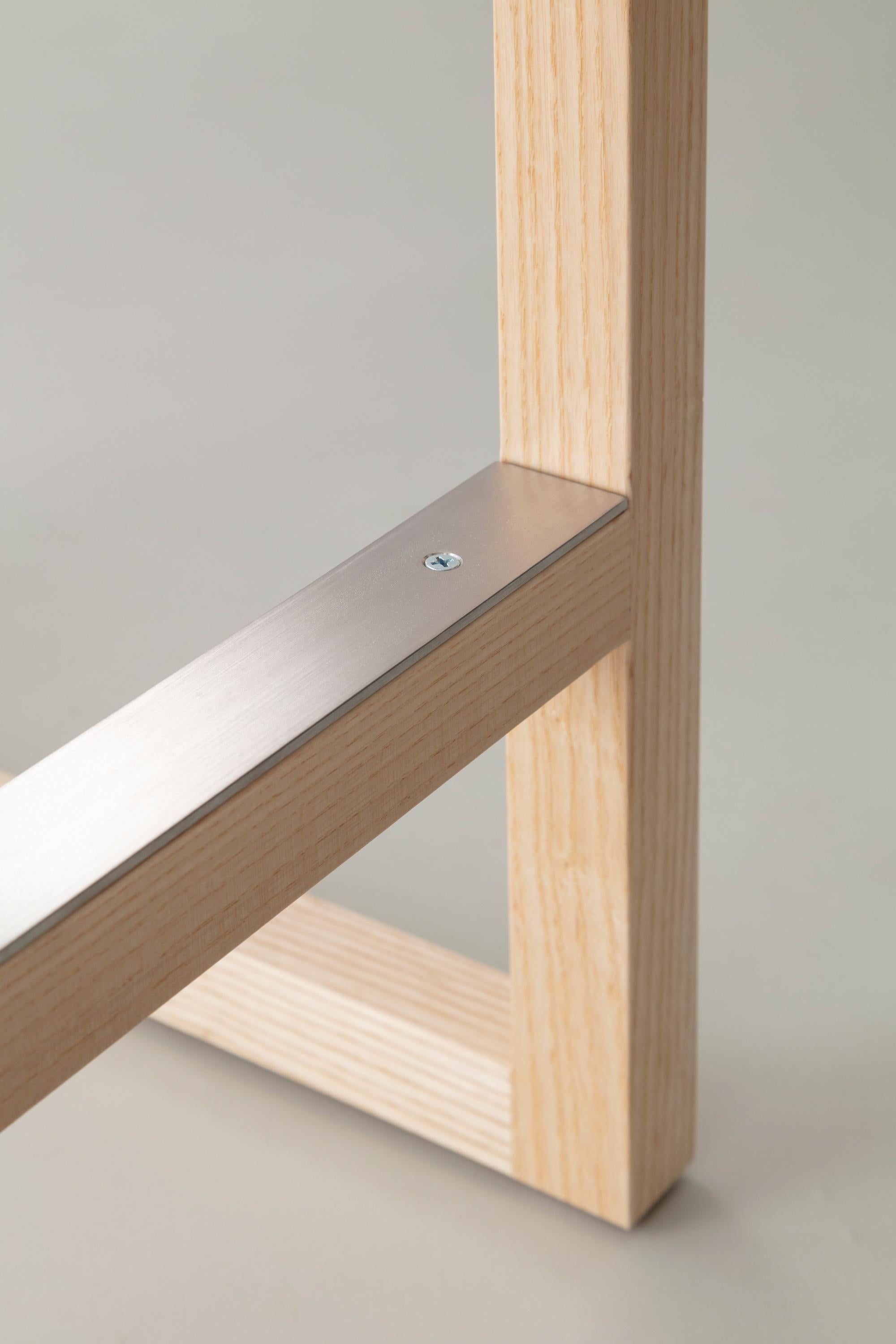 SQ Polsterthekenhocker, Ahorn, Leder, Boucle oder COM COL, handgefertigt in USA im Angebot 3
