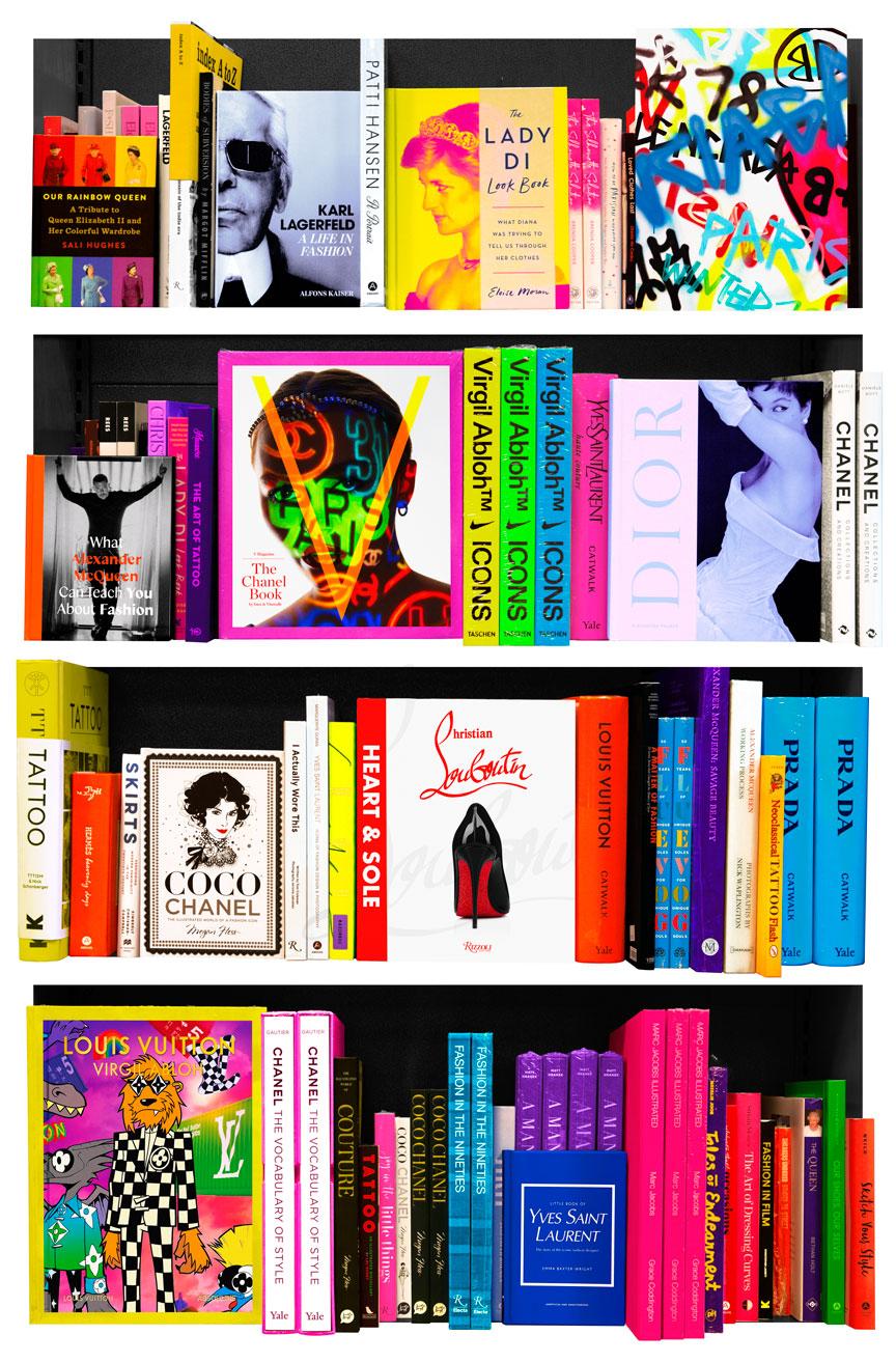 SQRA - Fashion Bookscape II (White), Photography 2022, Printed After