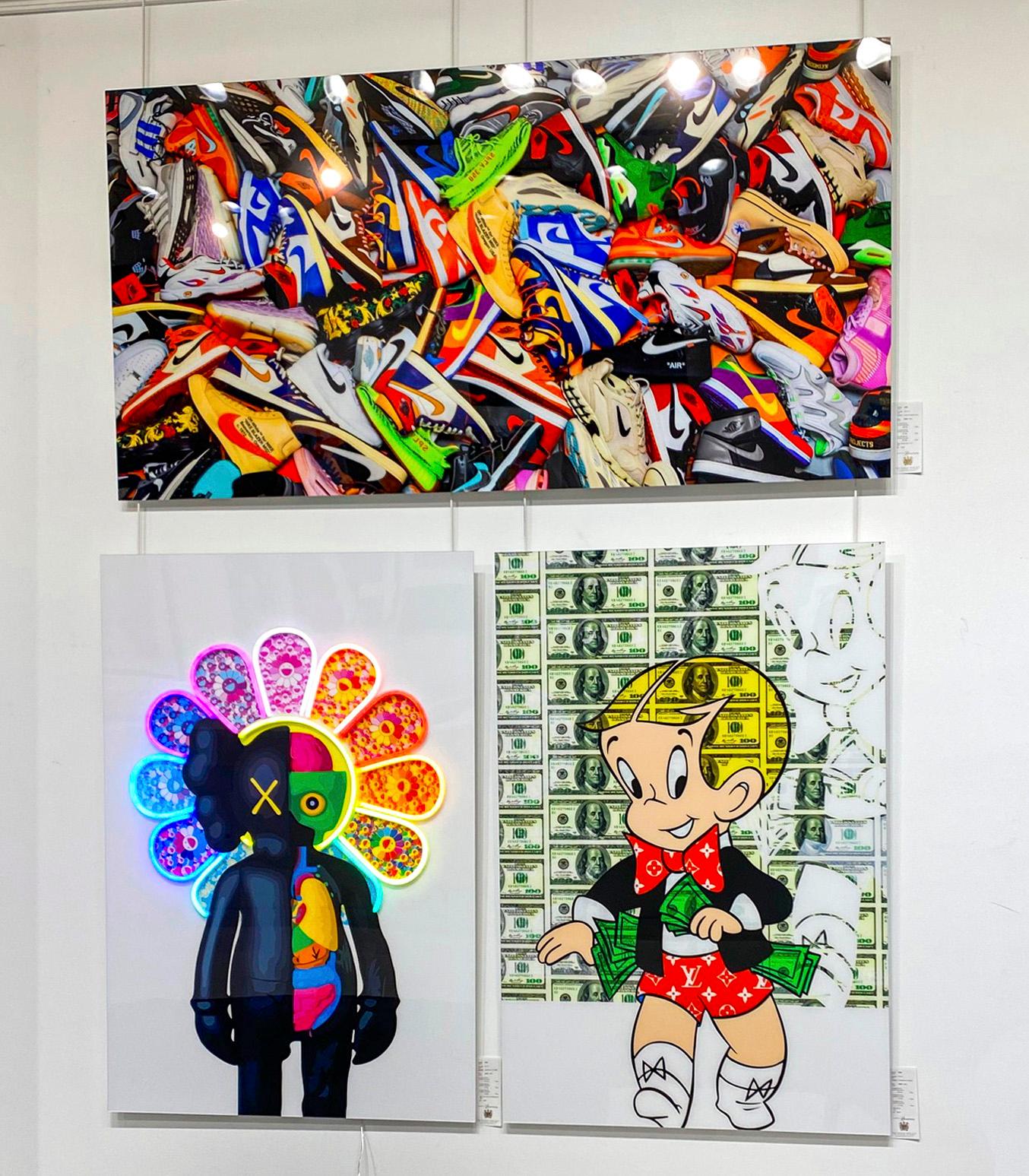SQRA - Neon Kaws x Murakami, Photography 2020, Printed After For Sale 3