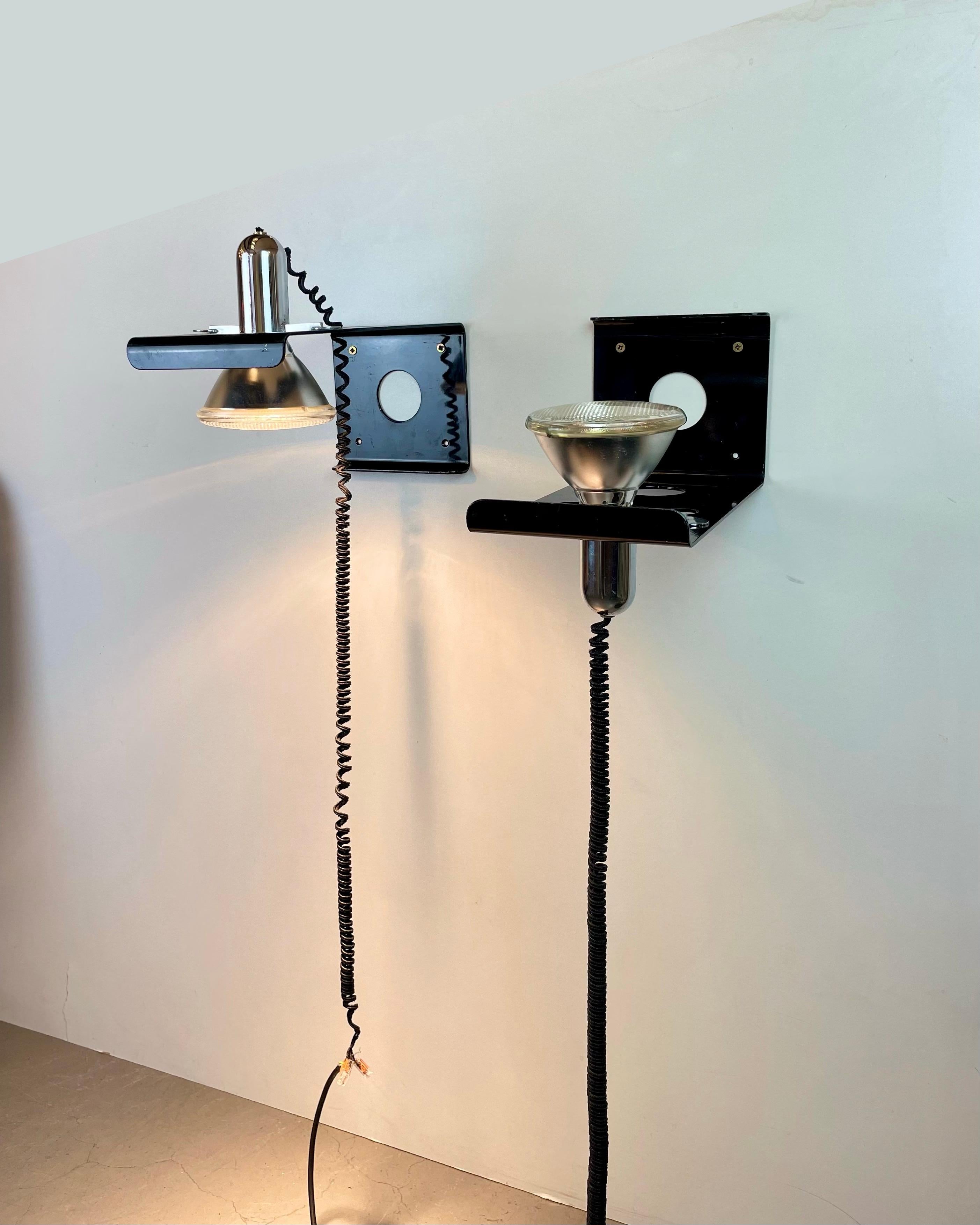 Squadra, Wall Sconces by Ezio Didone for Valenti, 1970s For Sale 5