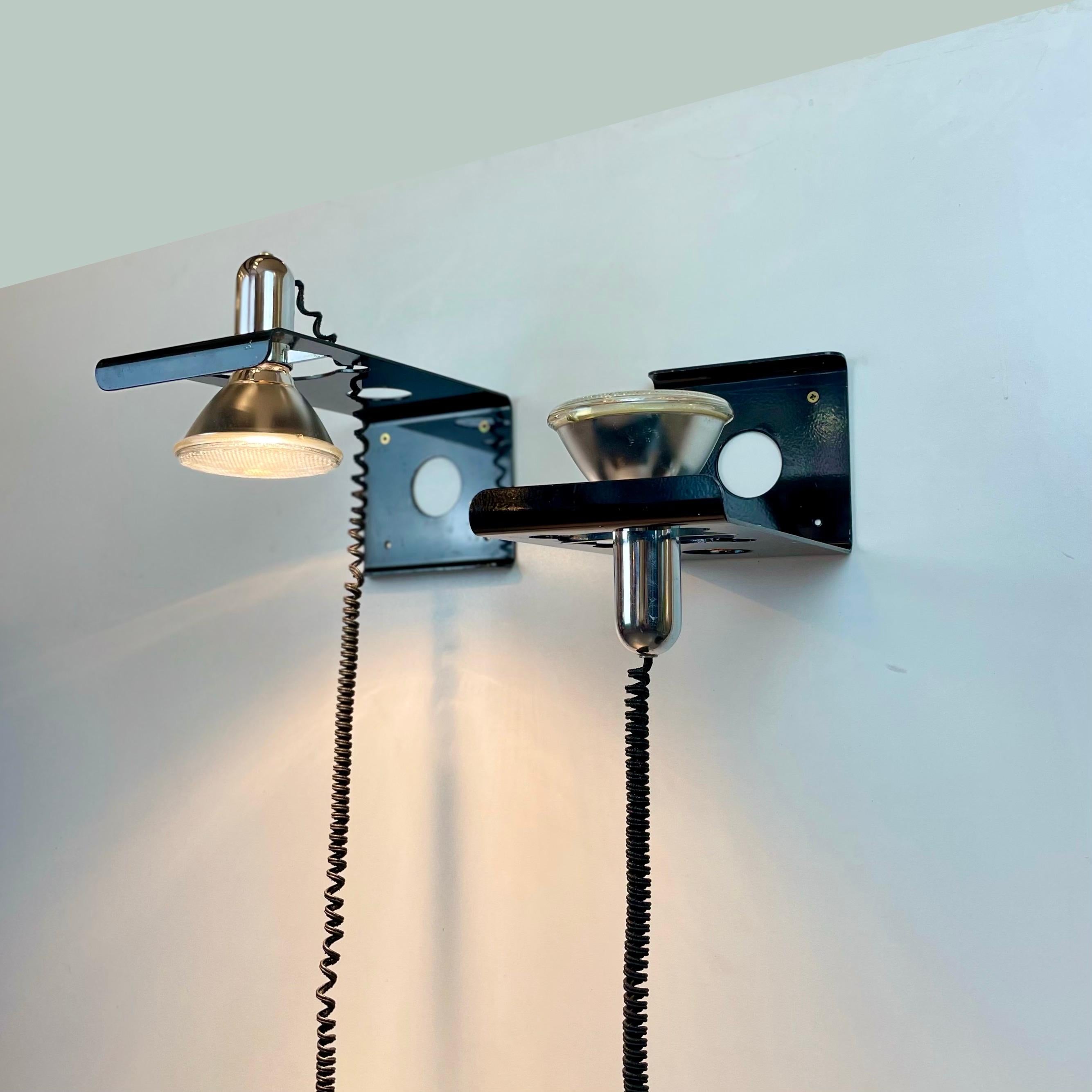 Squadra, Wall Sconces by Ezio Didone for Valenti, 1970s For Sale 6