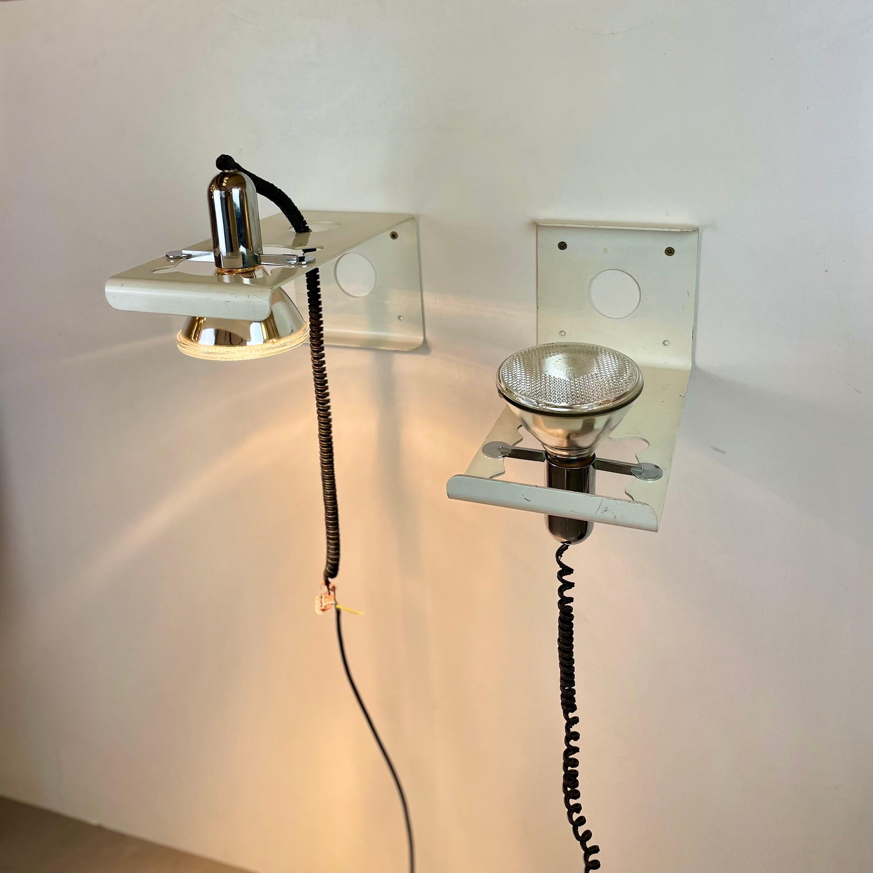 Space Age Squadra, Wall Sconces by Ezio Didone for Valenti, 1970s For Sale