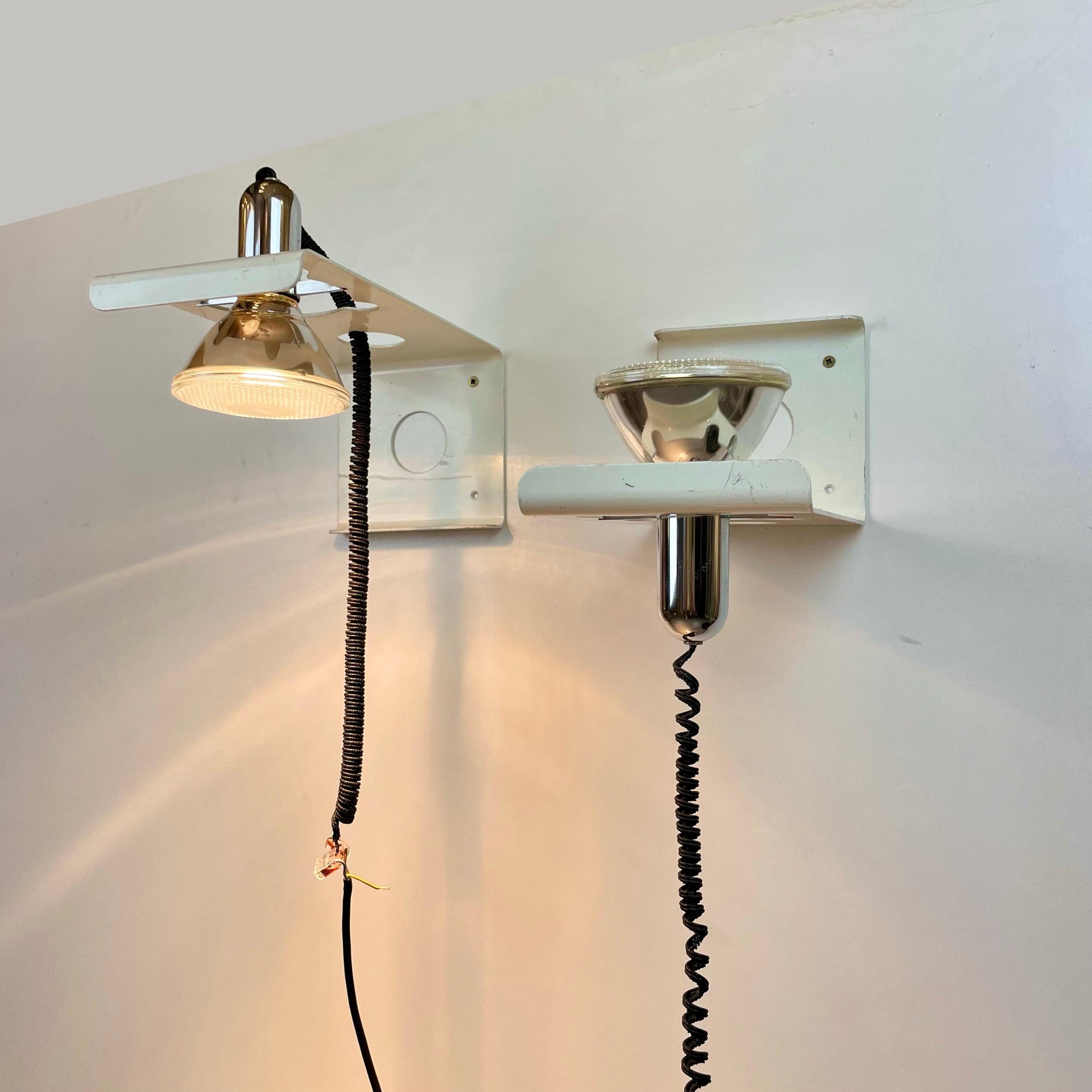 Italian Squadra, Wall Sconces by Ezio Didone for Valenti, 1970s For Sale