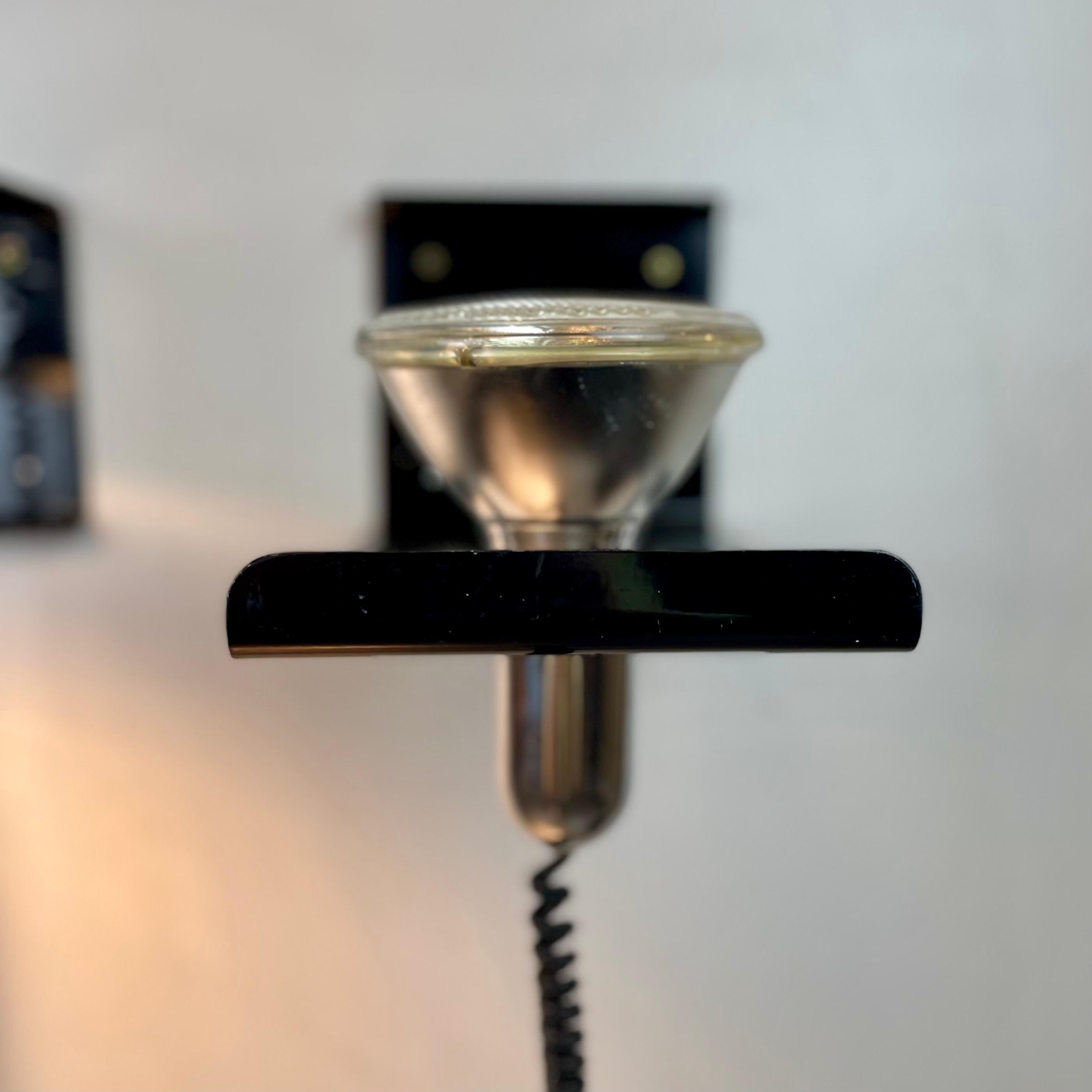 Lacquered Squadra, Wall Sconces by Ezio Didone for Valenti, 1970s For Sale