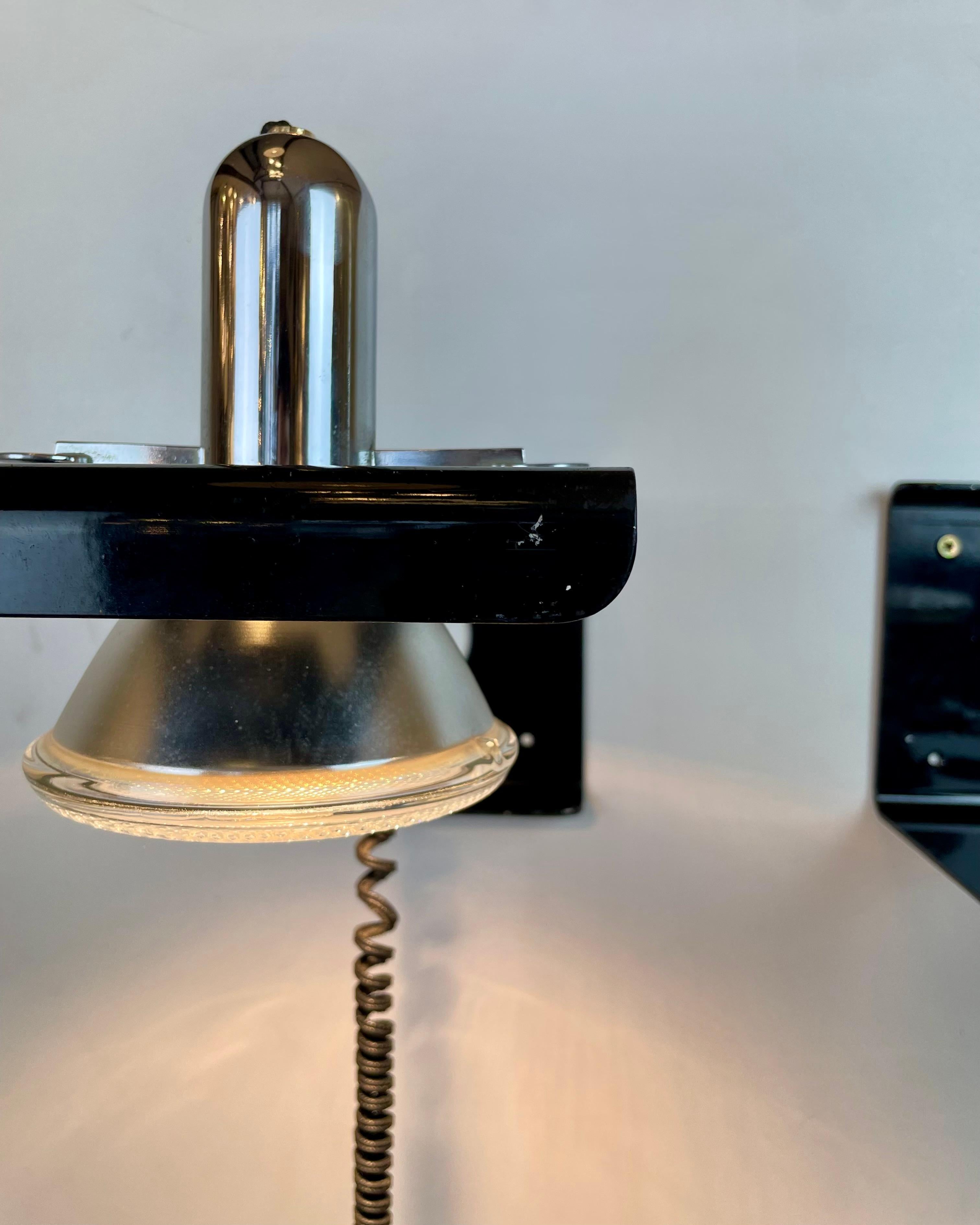 Squadra, Wall Sconces by Ezio Didone for Valenti, 1970s In Fair Condition For Sale In Brussel, BE