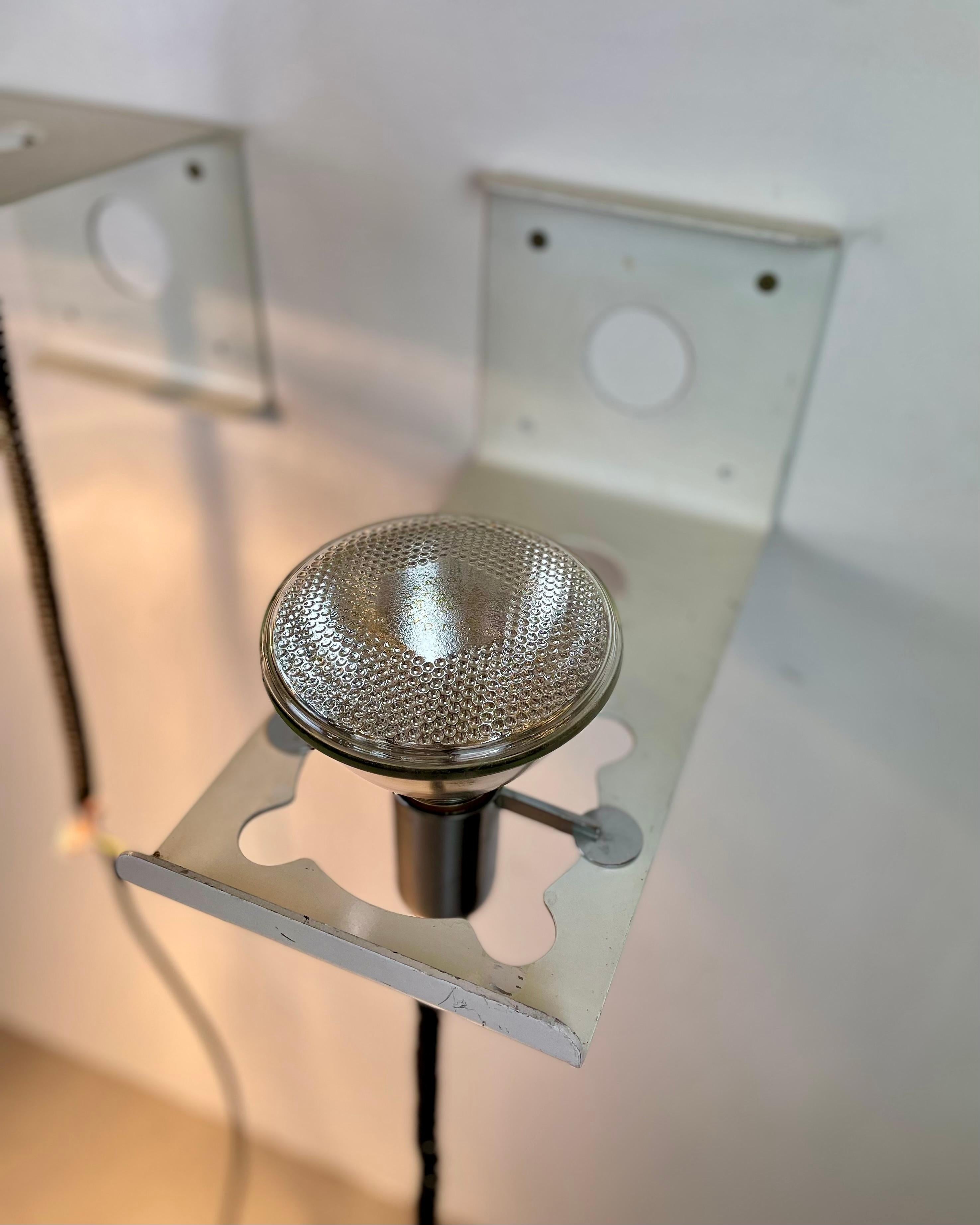 Metal Squadra, Wall Sconces by Ezio Didone for Valenti, 1970s For Sale