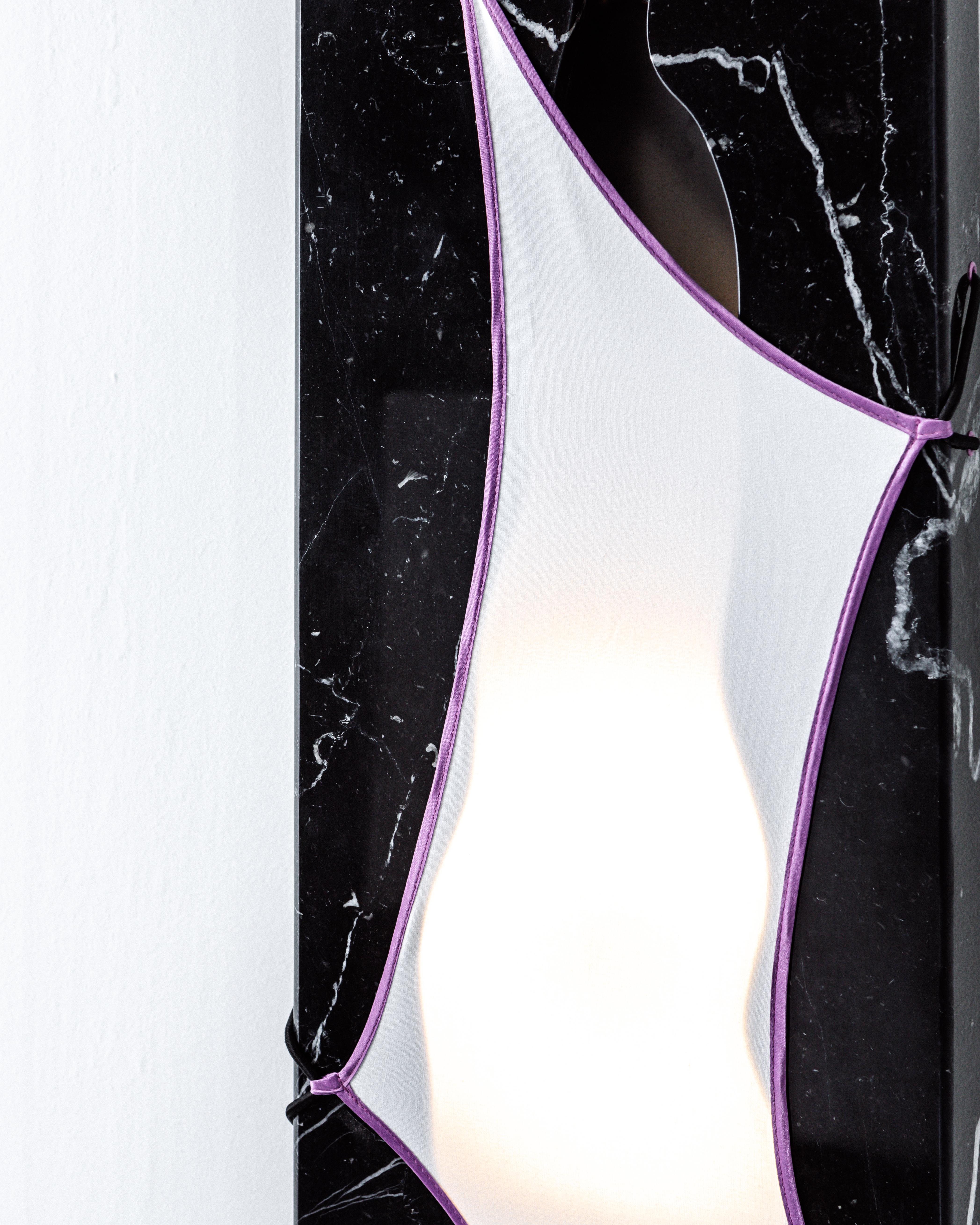 Modern Gash (Gash) - Black Marquina Marble Contemporary Wall Lamp by Sfero Design For Sale