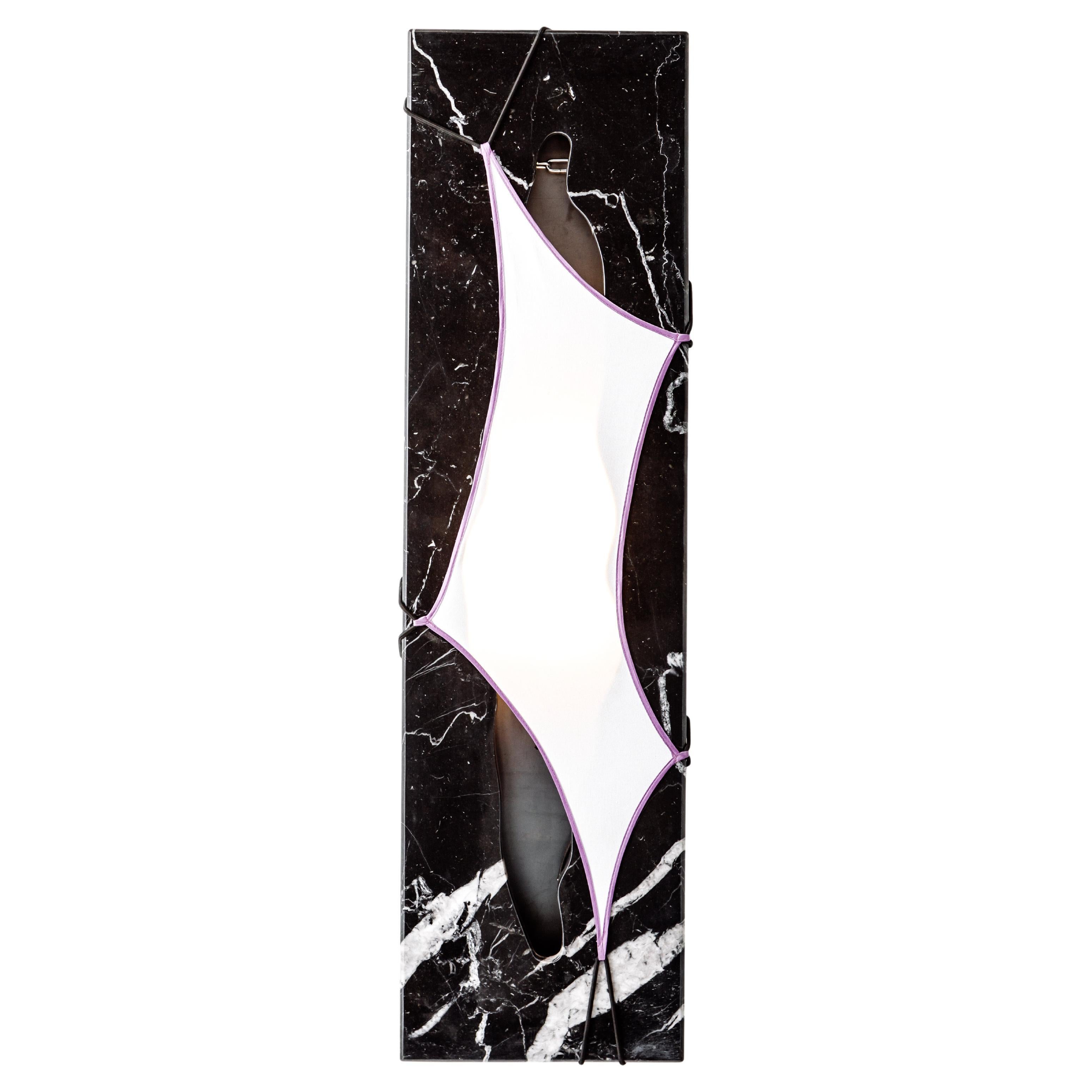 Gash (Gash) - Black Marquina Marble Contemporary Wall Lamp by Sfero Design For Sale