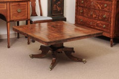 Square 19th Century English Rosewood Coffee Table