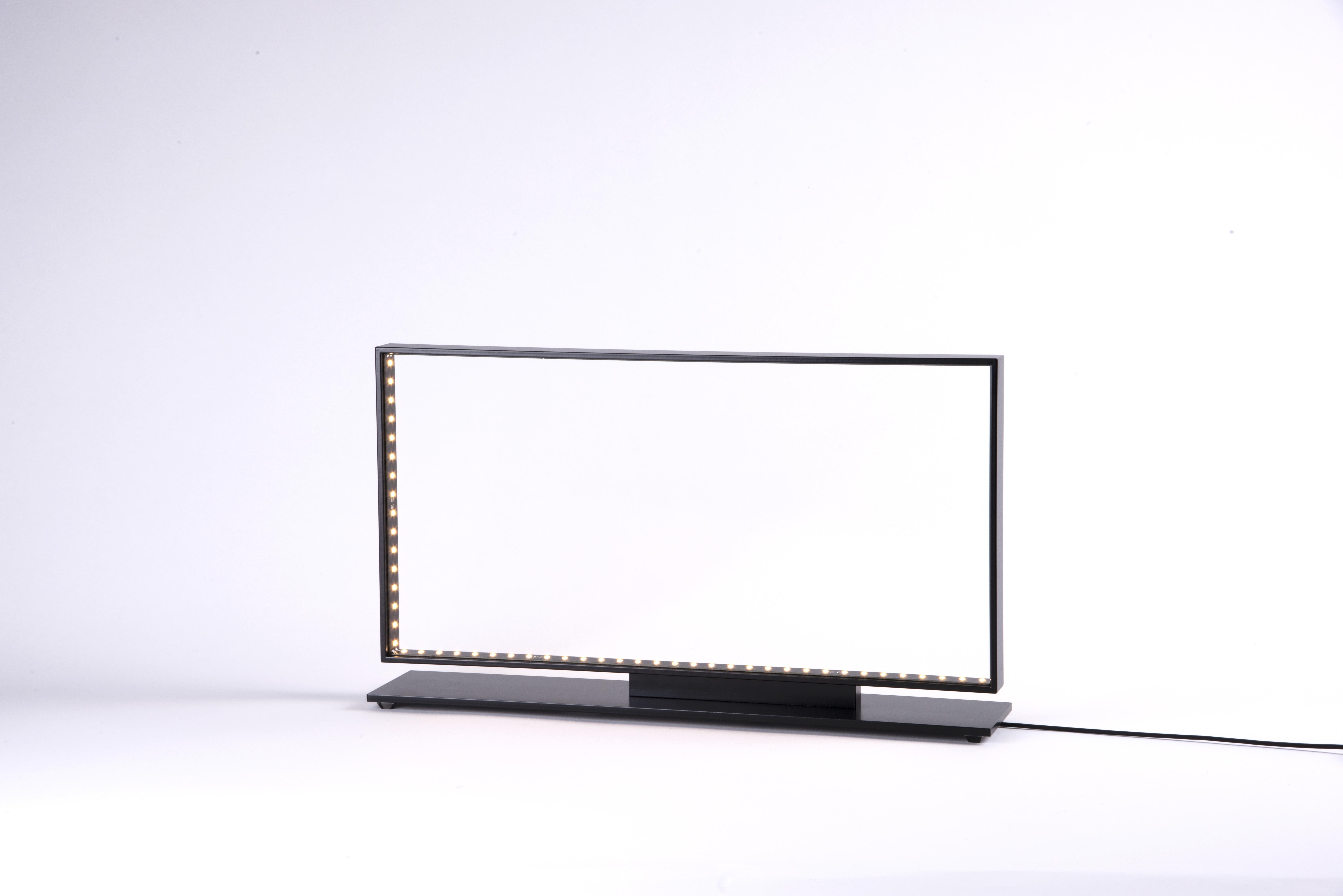 Post-Modern Square 40/20 Table Lamp by Le Deun Luminaires For Sale