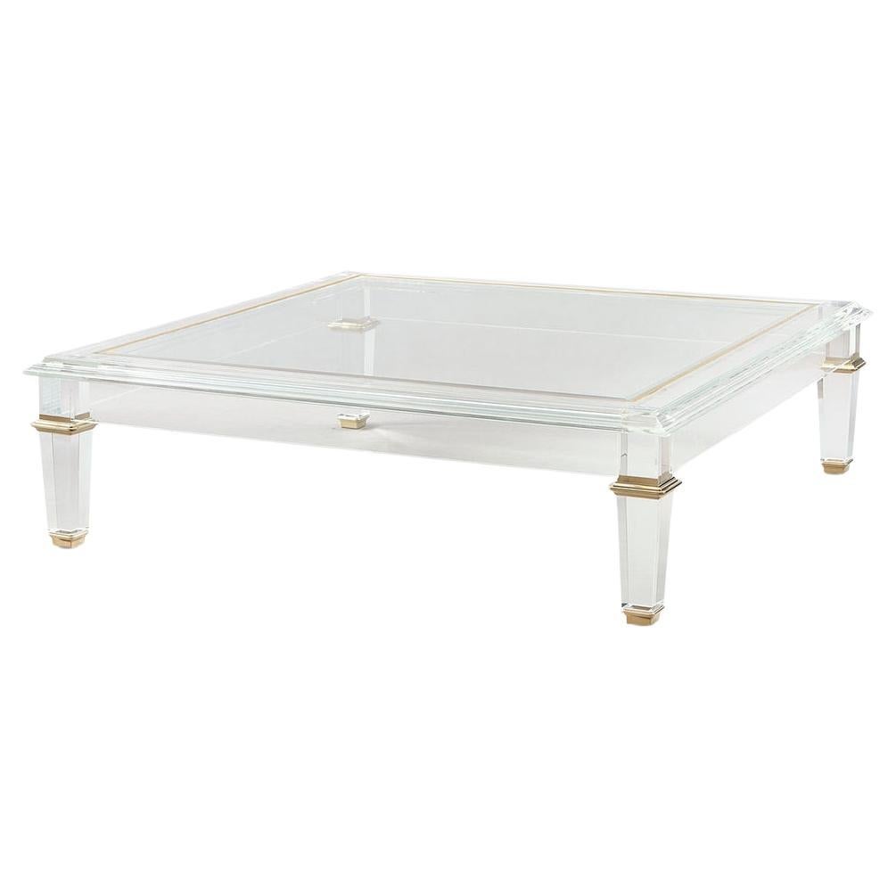 Square Acrylic Coffee Table For Sale