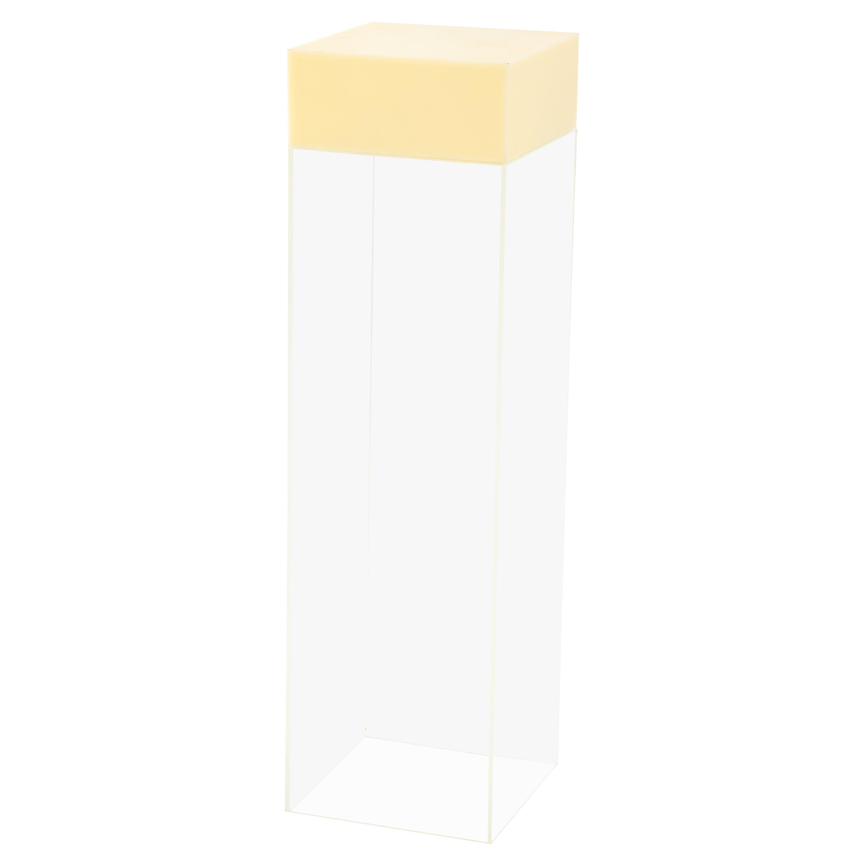 Square Acrylic Lighted Pedestal, USA 1970's