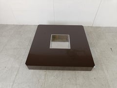 Square Alveo coffee table by Willy Rizzo, 1970s