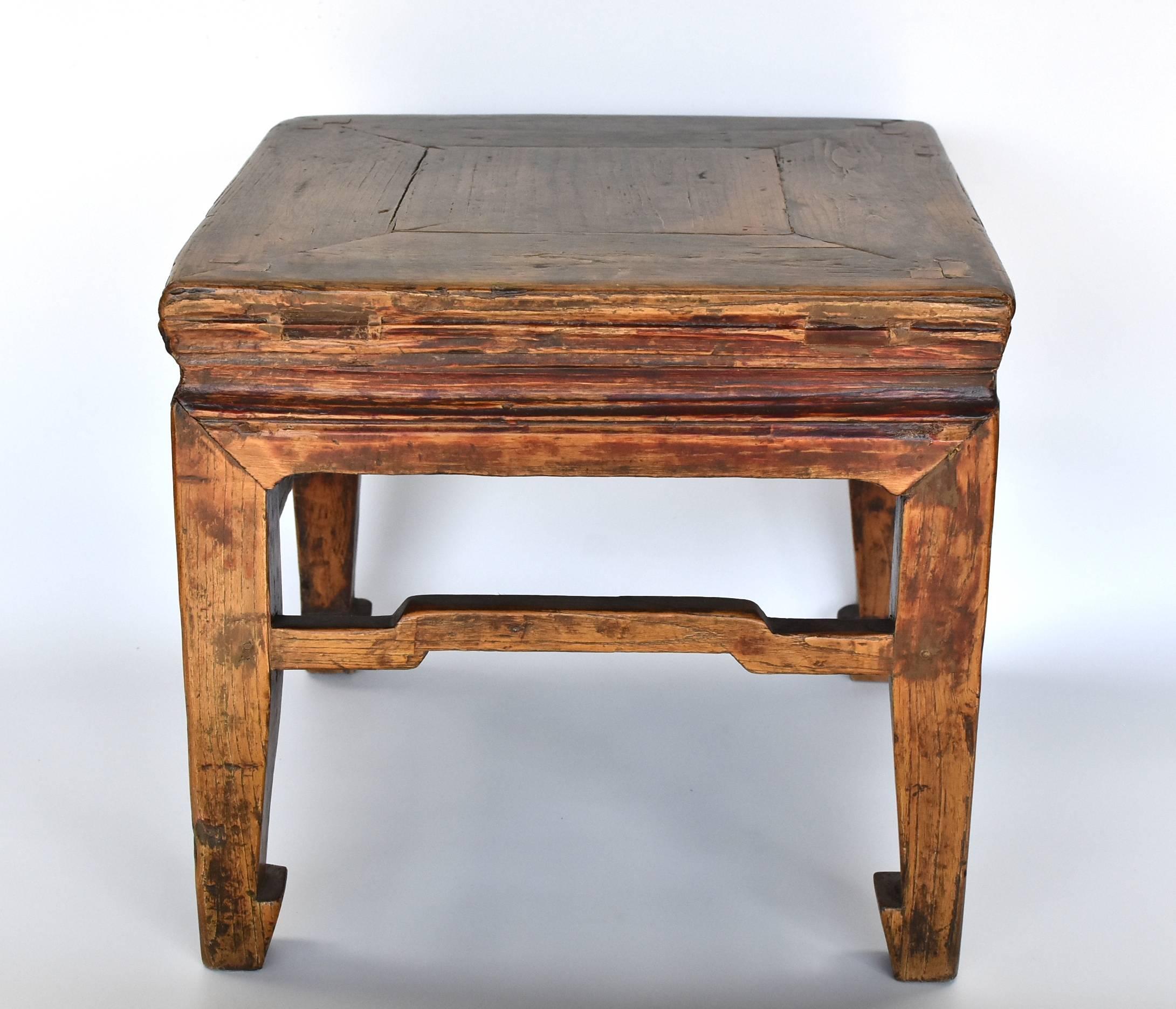 Square Antique Country Stool 6