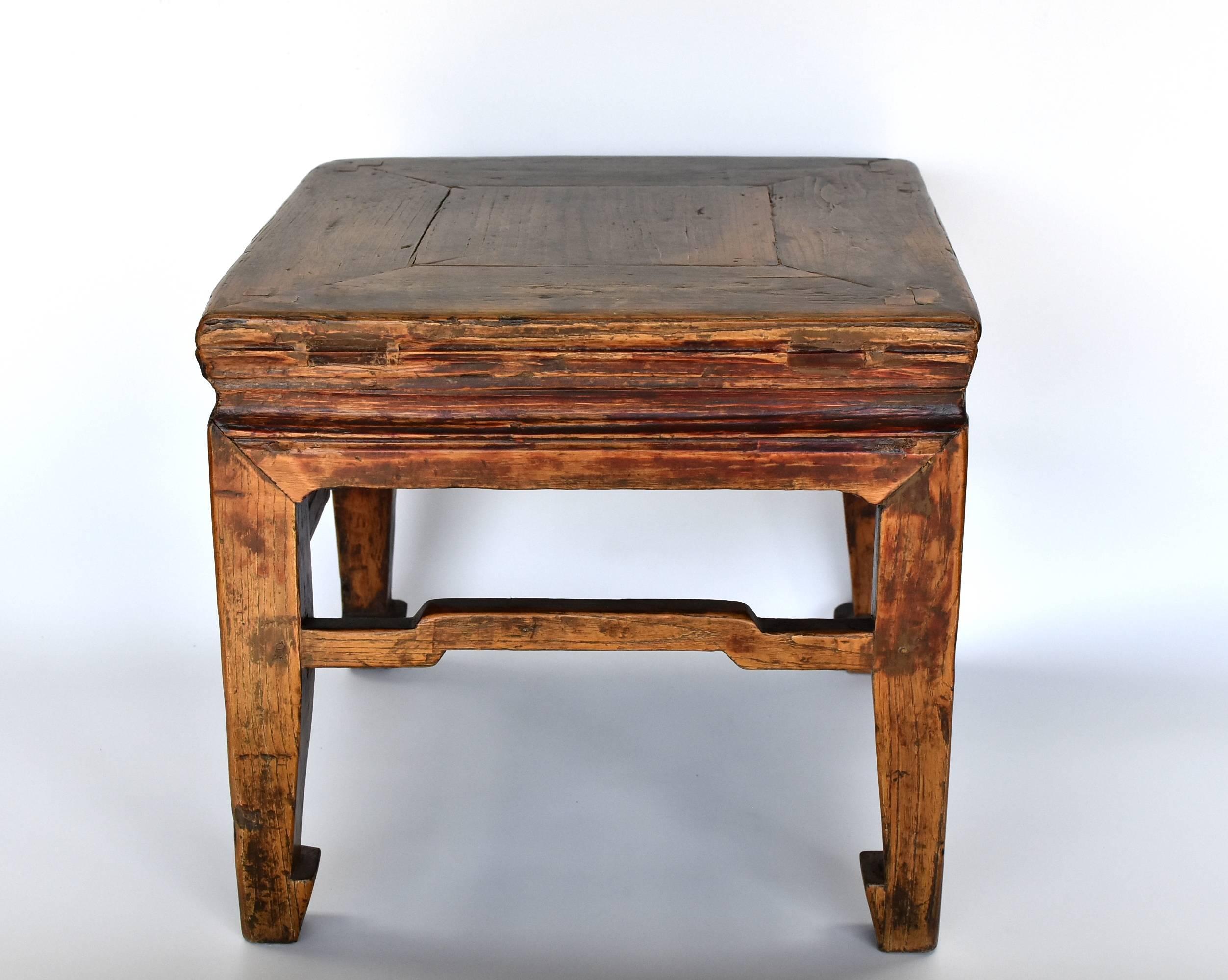 Square Antique Country Stool 7