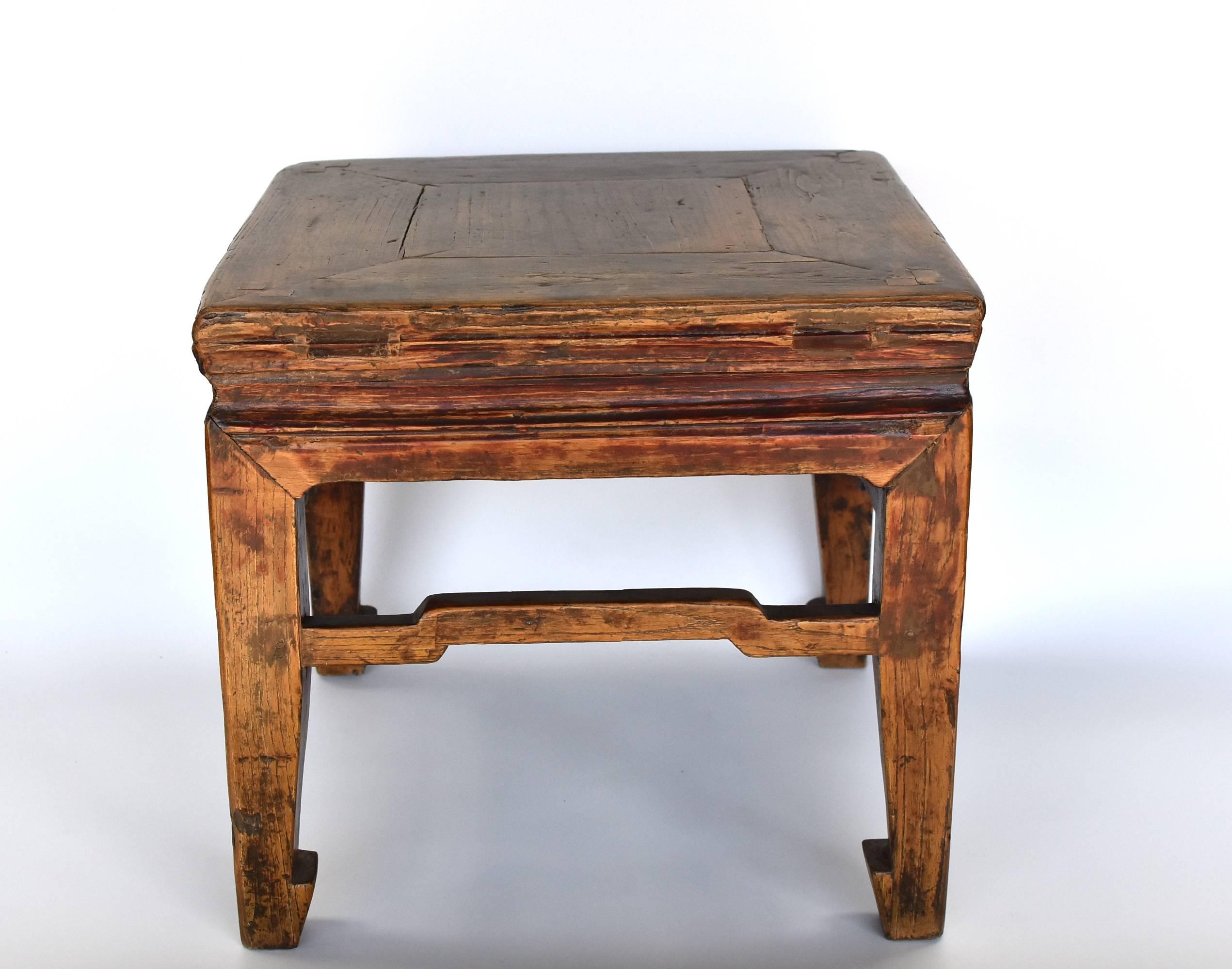 Square Antique Country Stool 8