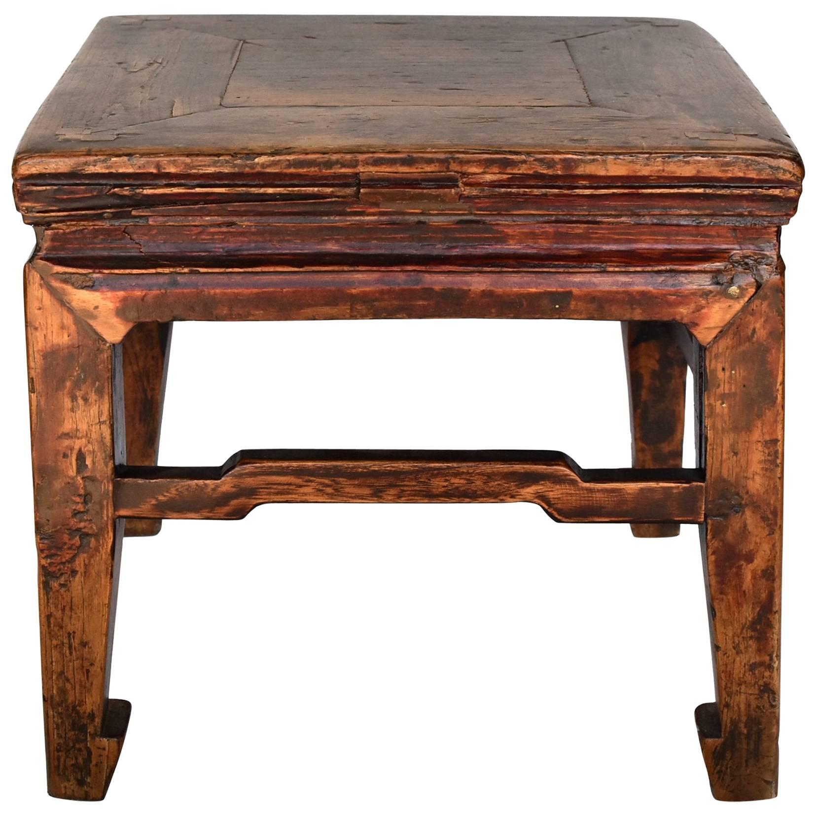 Square Antique Country Stool