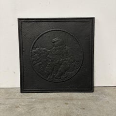 Square Antique Fireback / Backsplash