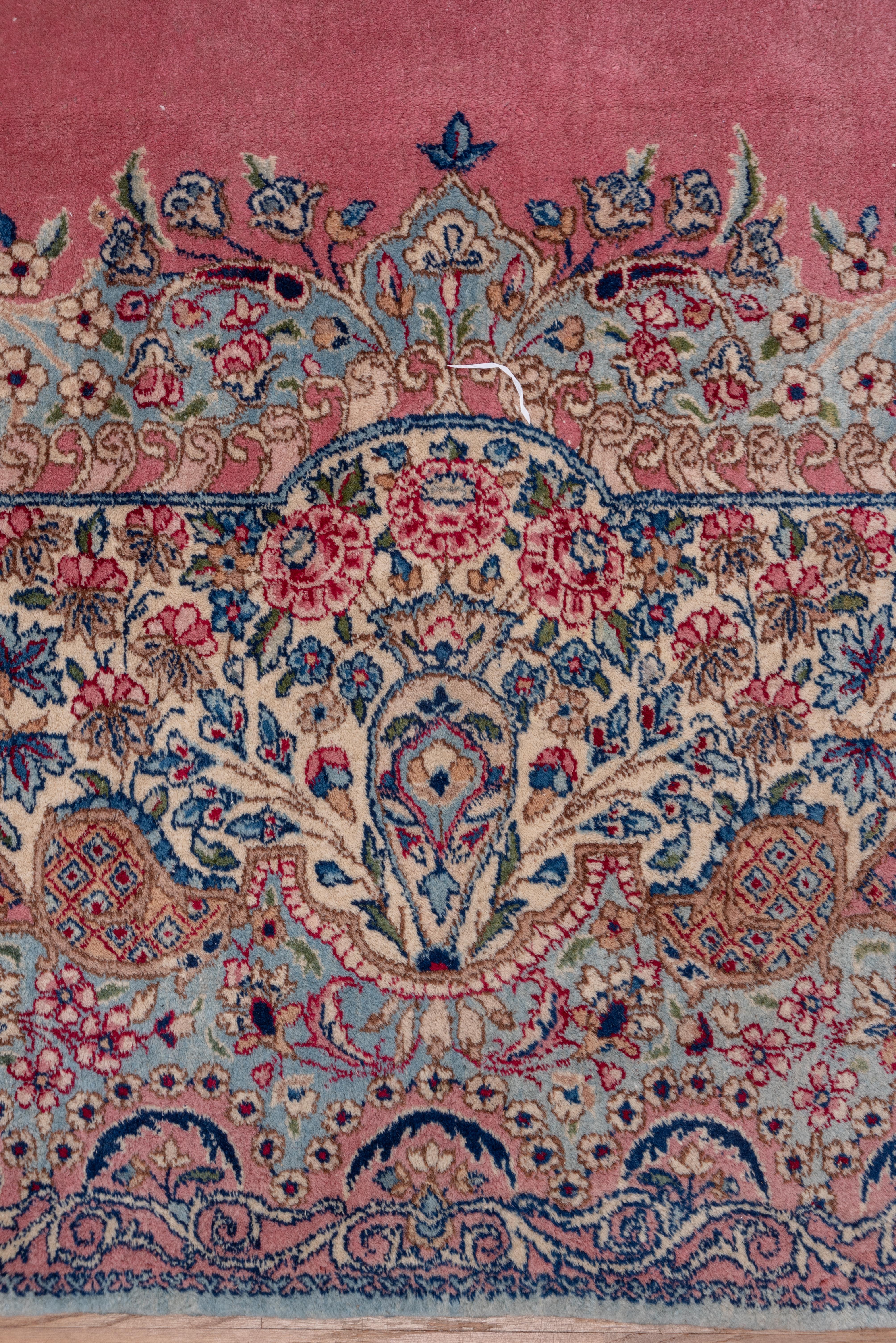 Hand-Knotted Square Antique Kerman Carpet For Sale