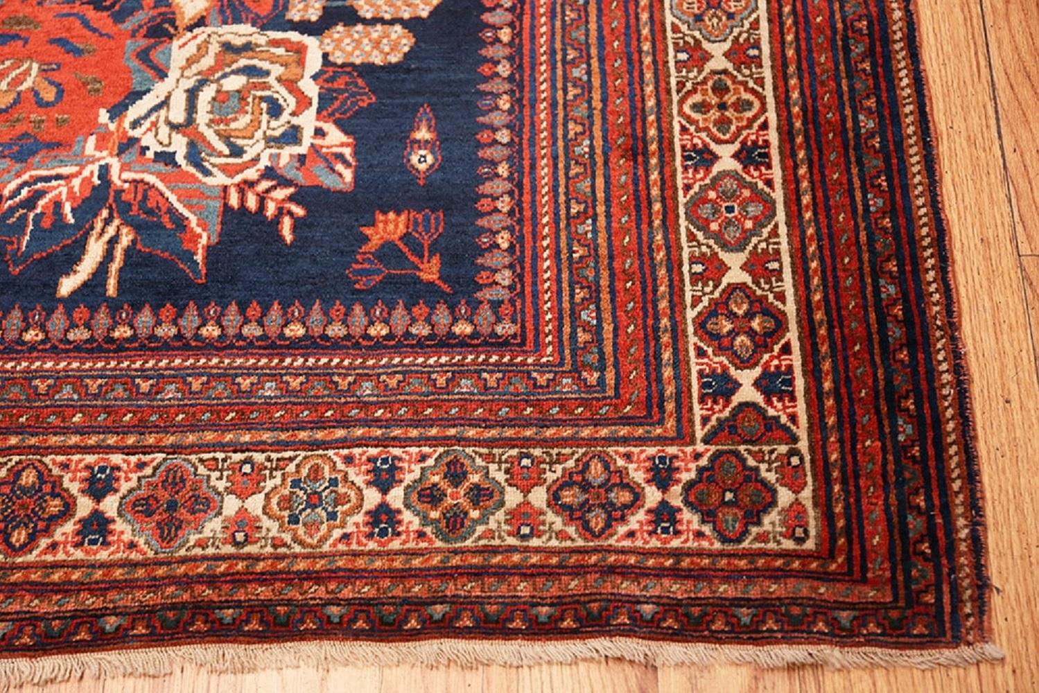 Antique Persian Afshar Rug, Country of Origin: Persia, Circa Date: 1880. Size: 5 ft 2 in x 5 ft 8 in (1.57 m x 1.73 m).