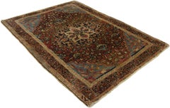 Square Antique Persian Farahan Rug