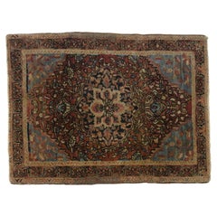 Quadratischer antiker persischer Farahan-Teppich