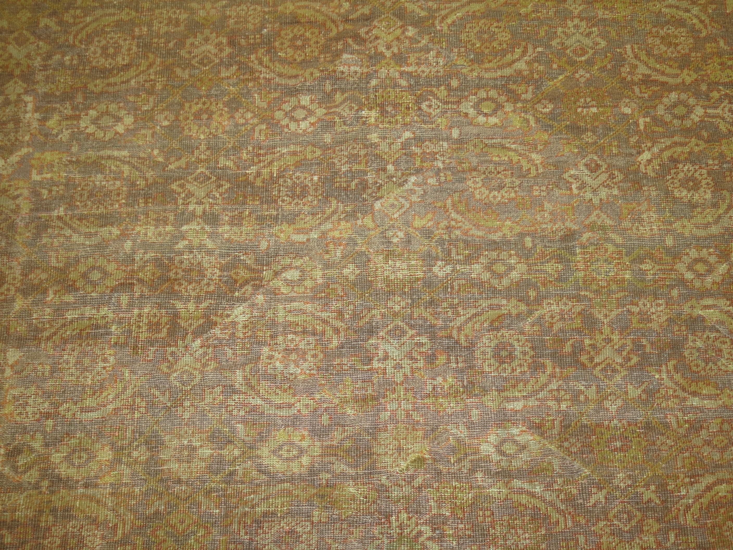 Oversize Square Antique Persian Mahal Rug For Sale 6