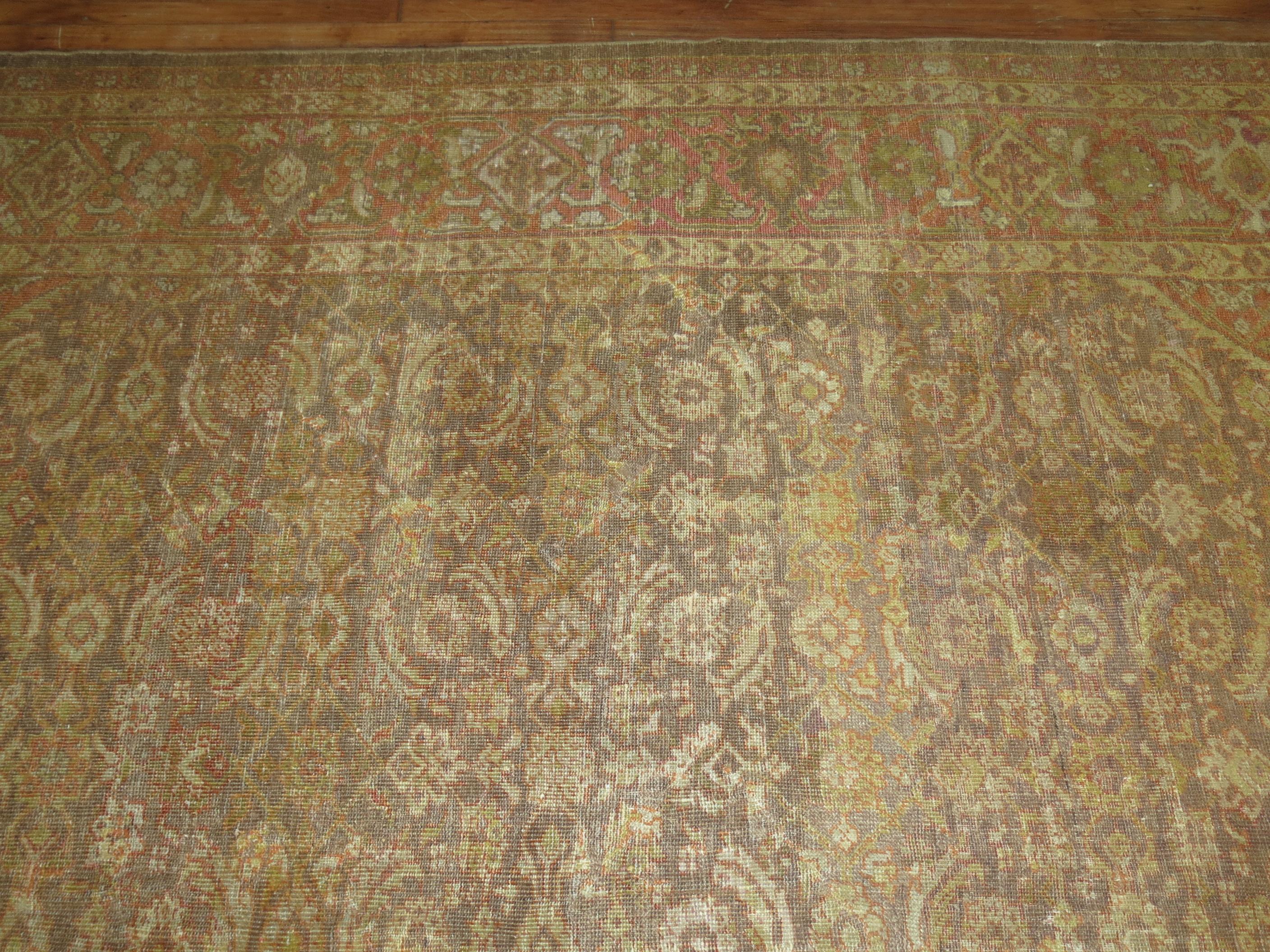 Oversize Square Antique Persian Mahal Rug For Sale 7