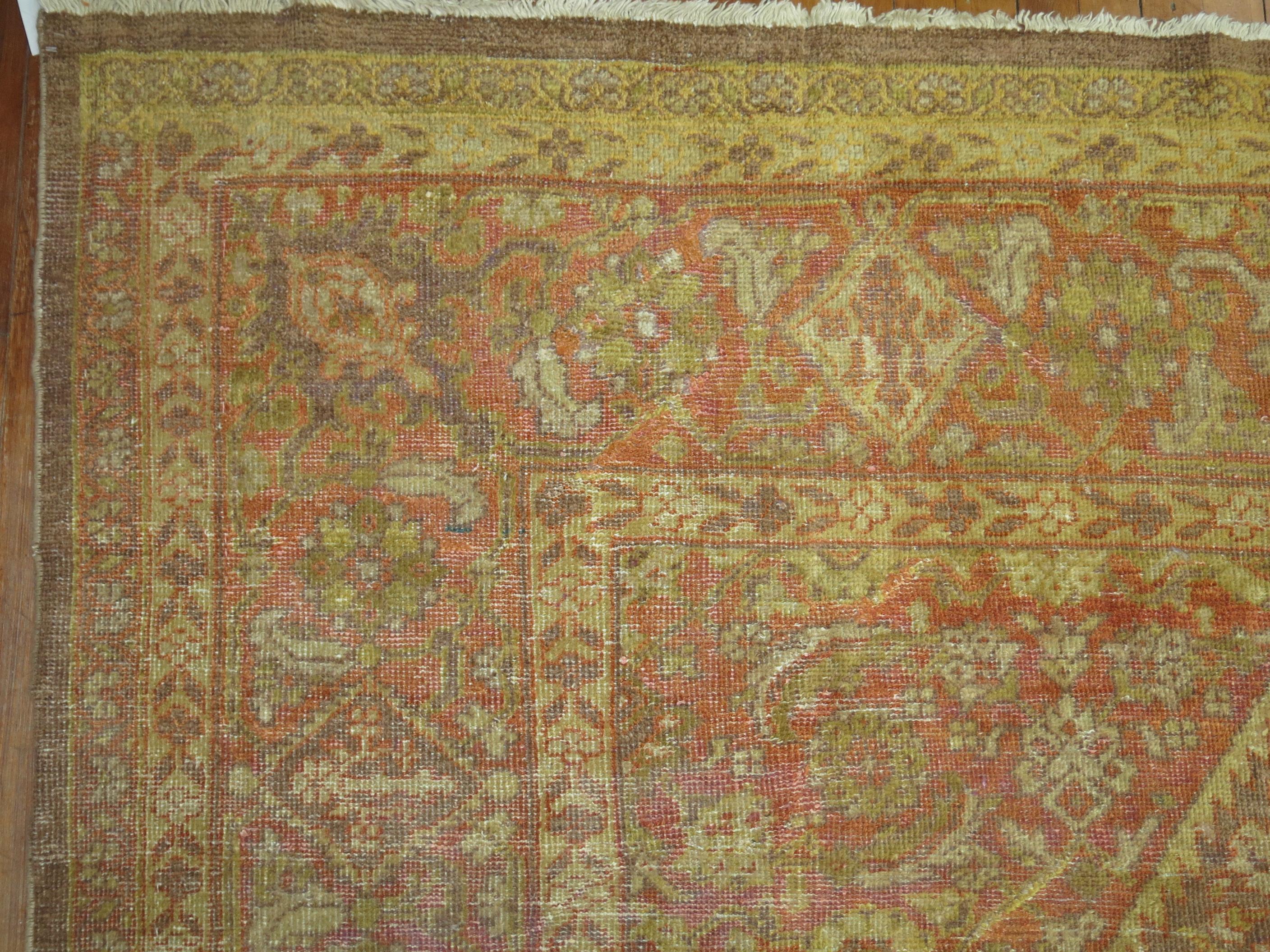Oversize Square Antique Persian Mahal Rug For Sale 1