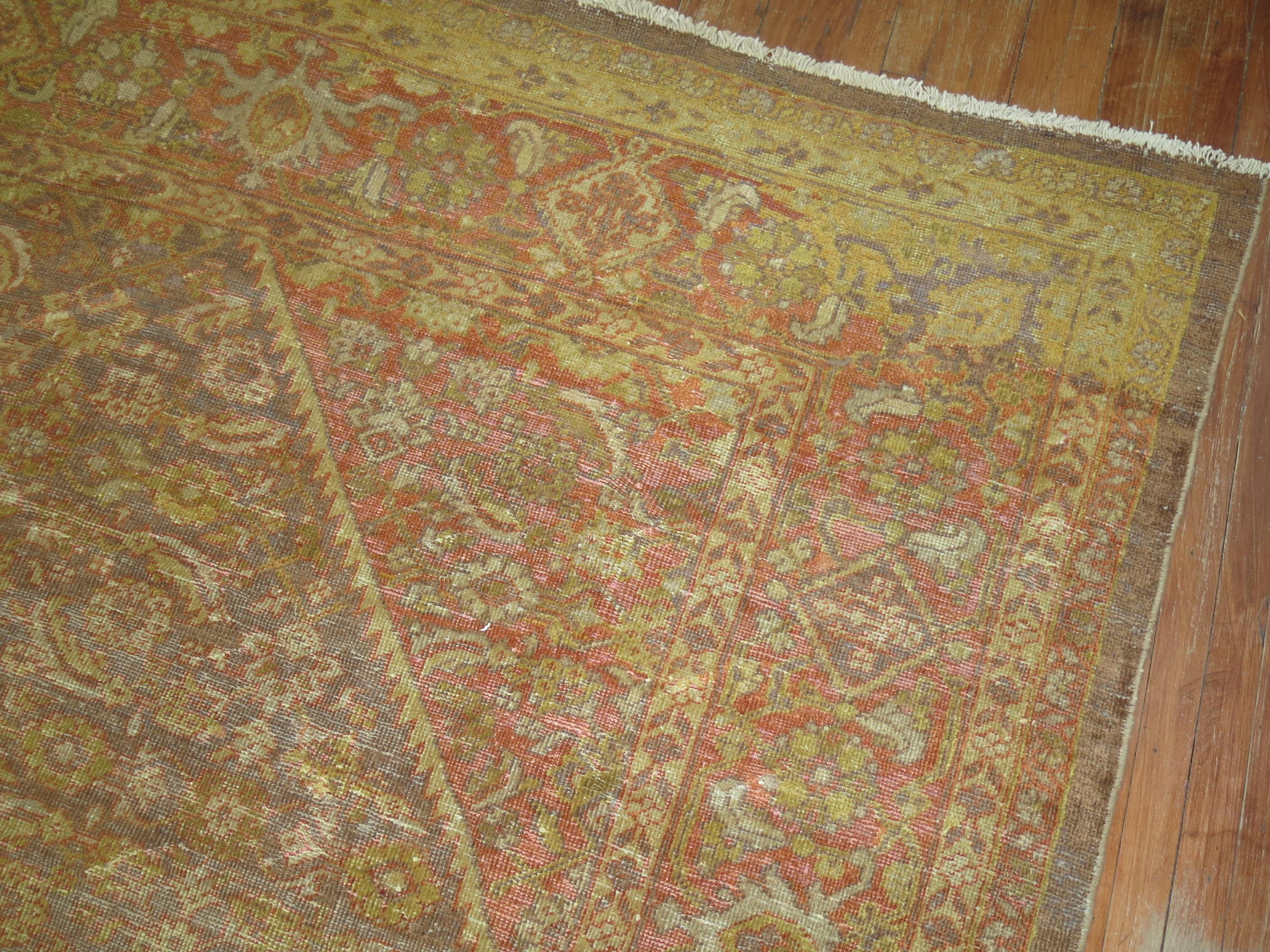 Oversize Square Antique Persian Mahal Rug For Sale 4