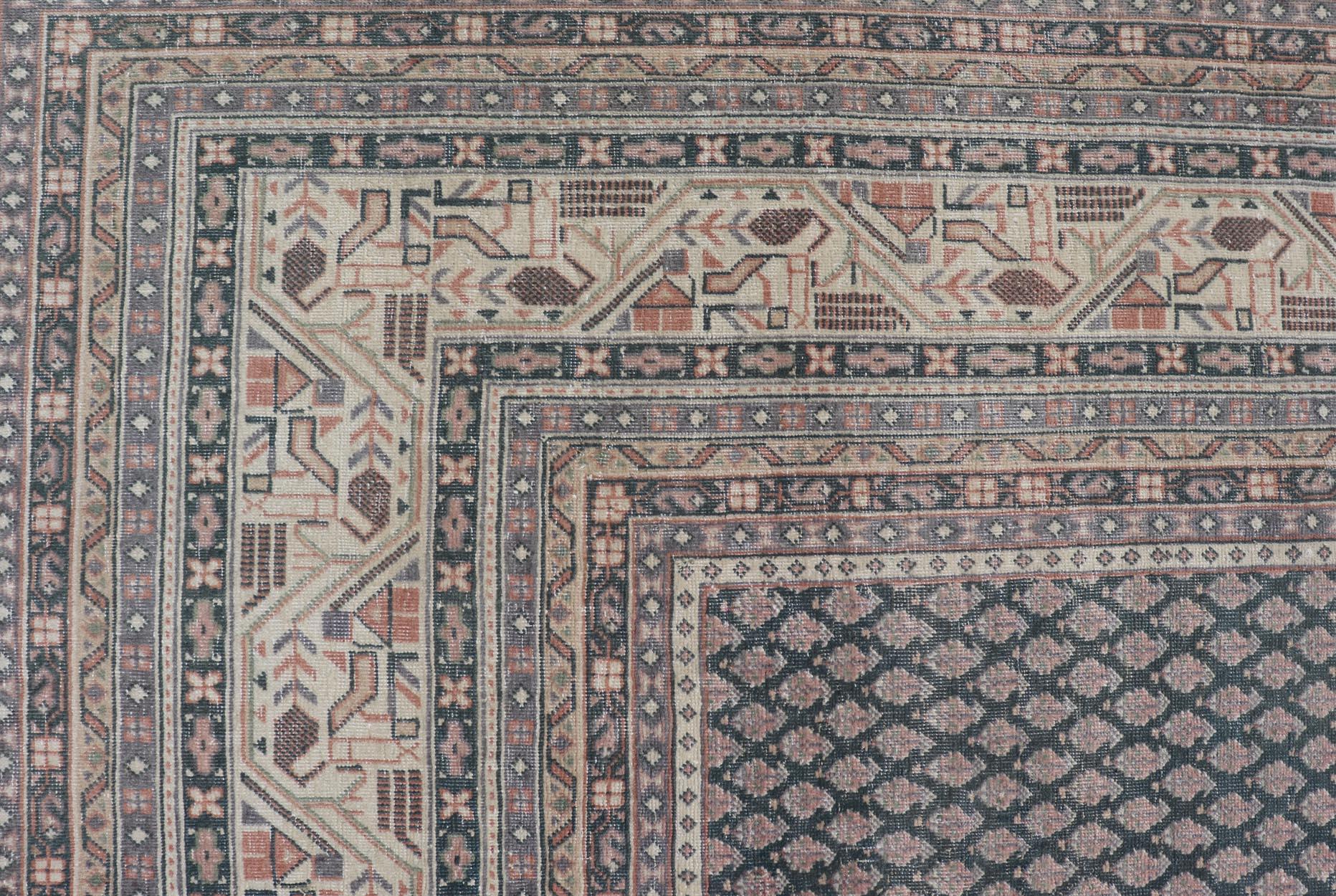 Tappeto Tabriz persiano antico quadrato  9' 9 x 10' in vendita 7