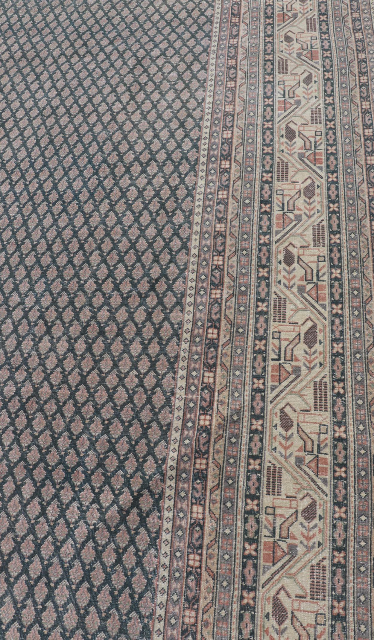 Annodato a mano Tappeto Tabriz persiano antico quadrato  9' 9 x 10' in vendita