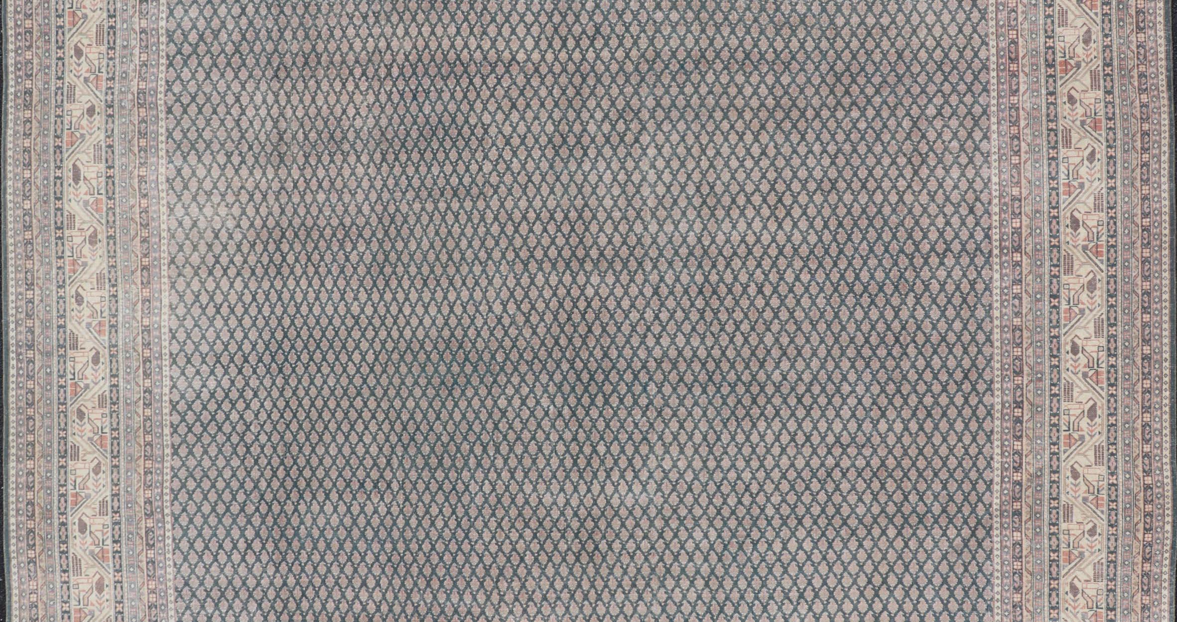 Lana Tappeto Tabriz persiano antico quadrato  9' 9 x 10' in vendita