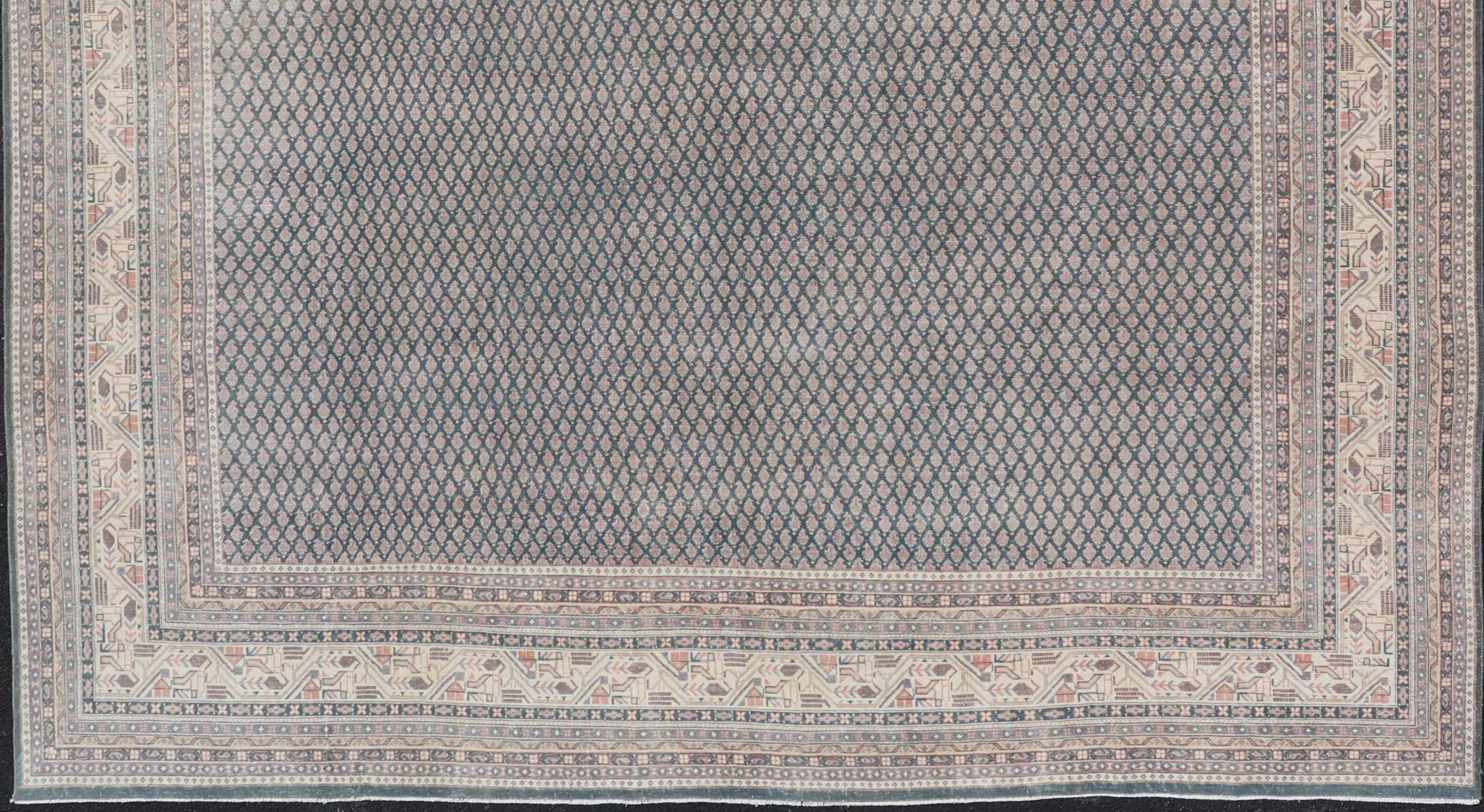 Tappeto Tabriz persiano antico quadrato  9' 9 x 10' in vendita 1