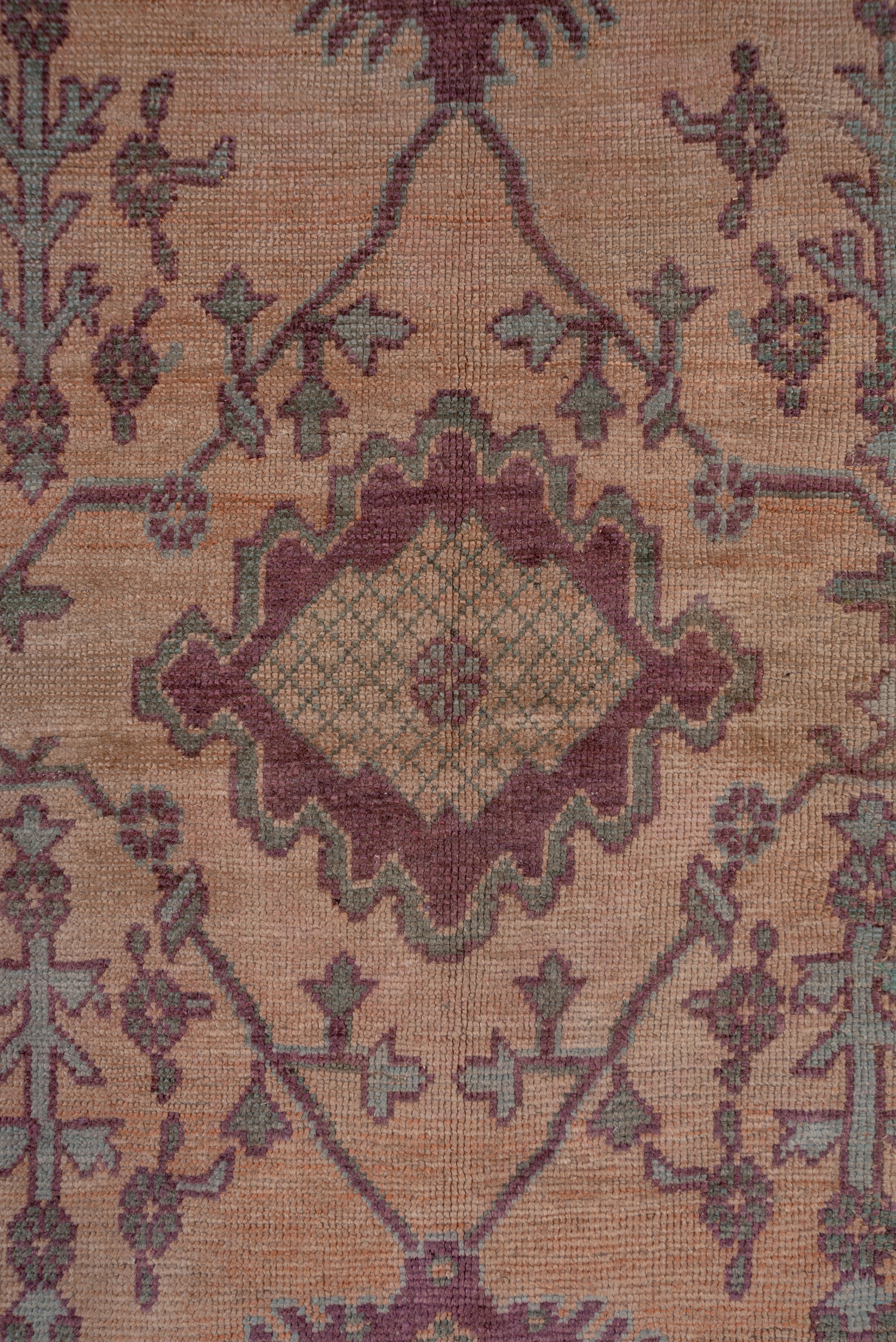 Hand-Knotted Square Antique Turkish Oushak Carpet For Sale