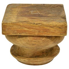 Square Antique  Wooden Capital