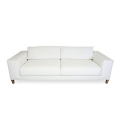 Square Arm Sofa with Tapered Wood Legs, COM