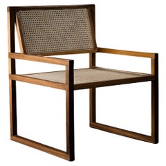 Square Armchair. Produced with Solid Wood Using Mortise and Tenon Joinery. 