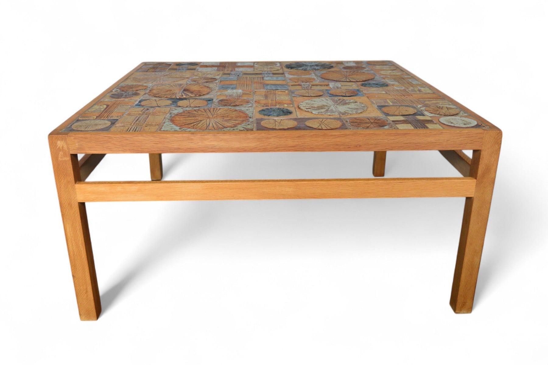 Square Art Tile Coffee Table in Oak by Tue Poulsen For Sale 2