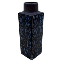 Square 'Baca' Faience Vase by Nils Thorsen for Royal Copenhagen, 1960s