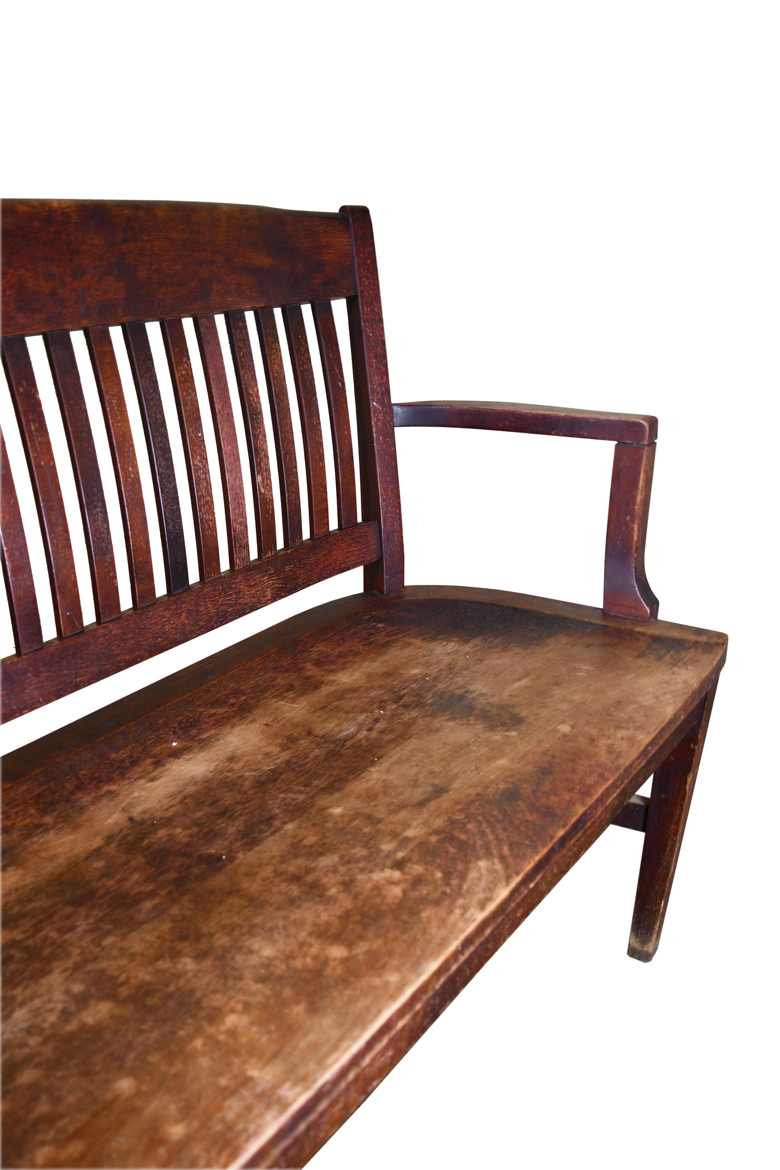 American Square Back Courtroom Bench