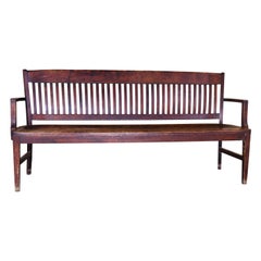 Square Back Courtroom Bench