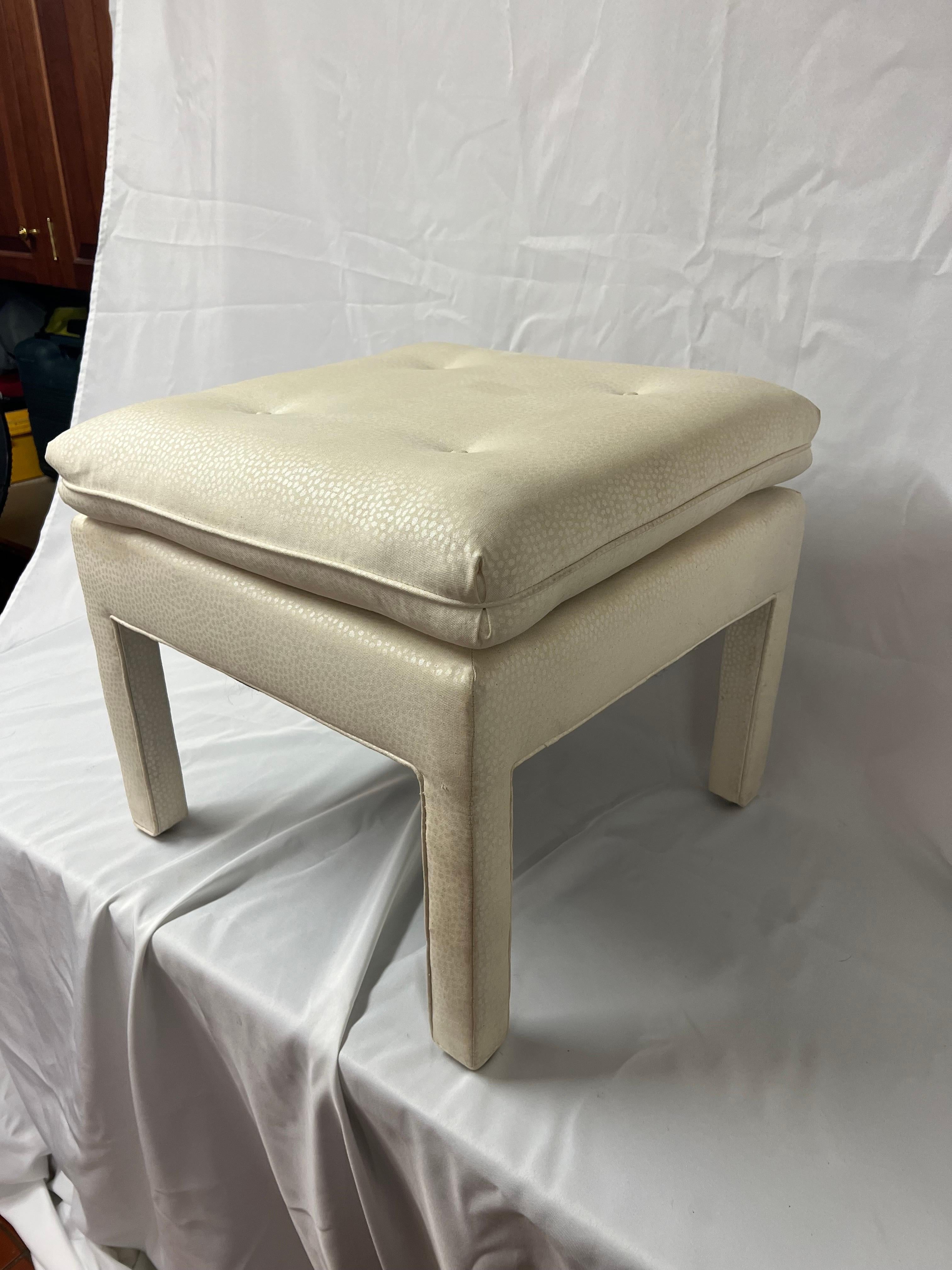 Late 20th Century Square Billy Baldwin Pillow Top Ottoman For Sale