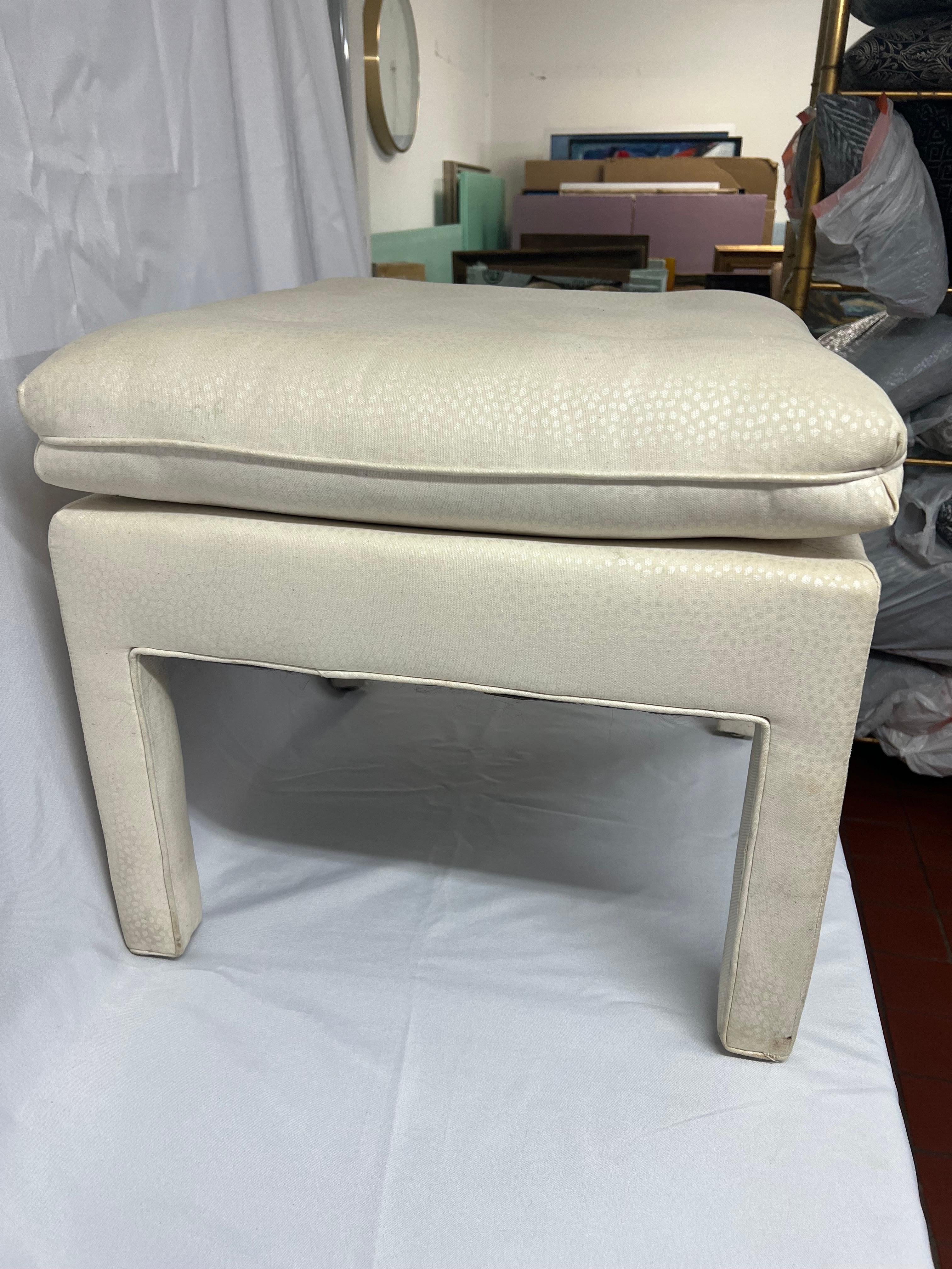 Upholstery Square Billy Baldwin Pillow Top Ottoman For Sale