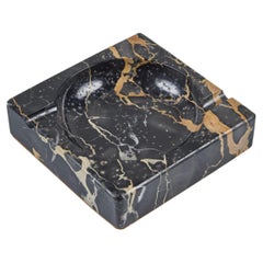 Vintage Square Black Marble Ashtray