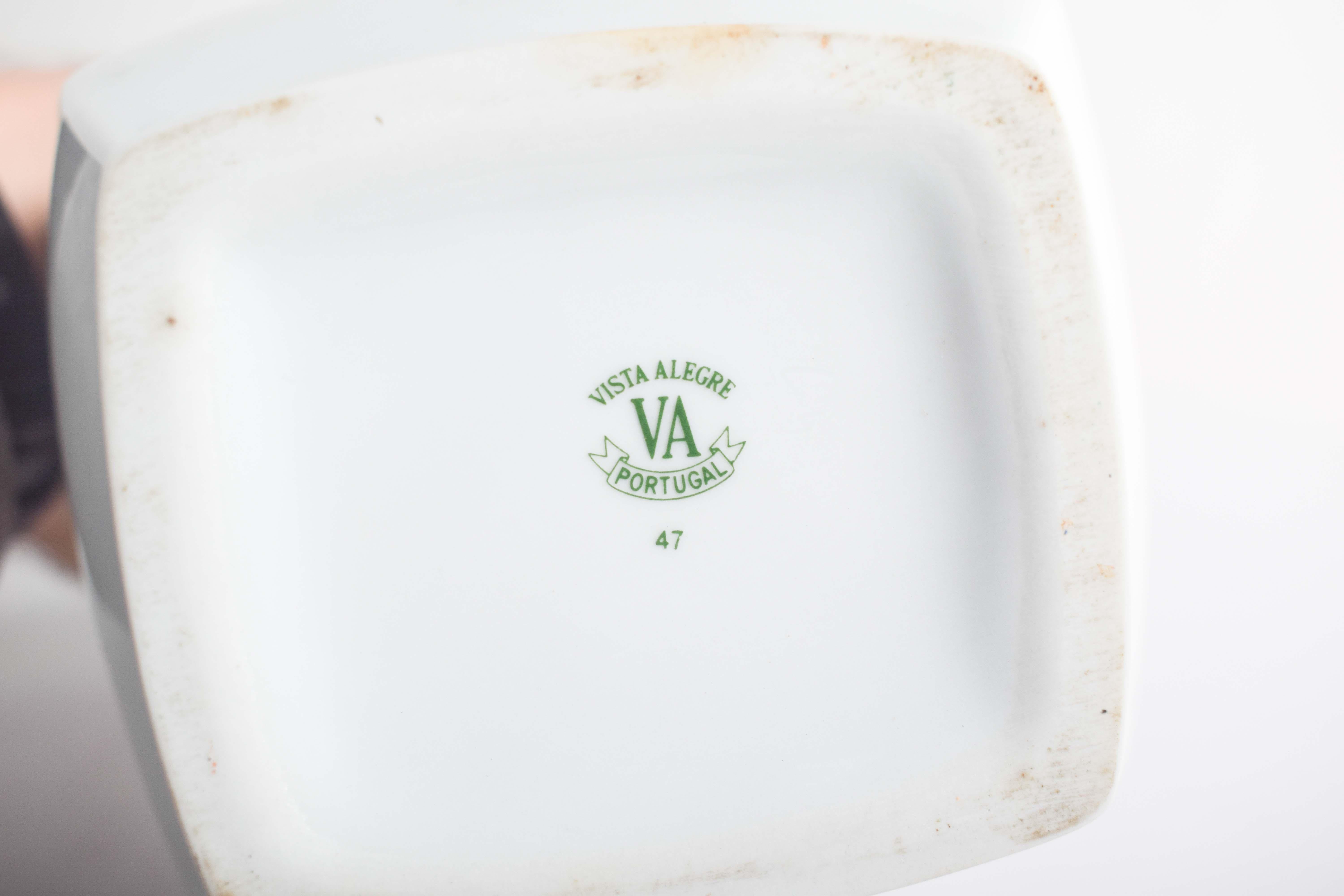 Square Bottle, Crafted in Vista Alegre Porcelain, Portugal For Sale 1