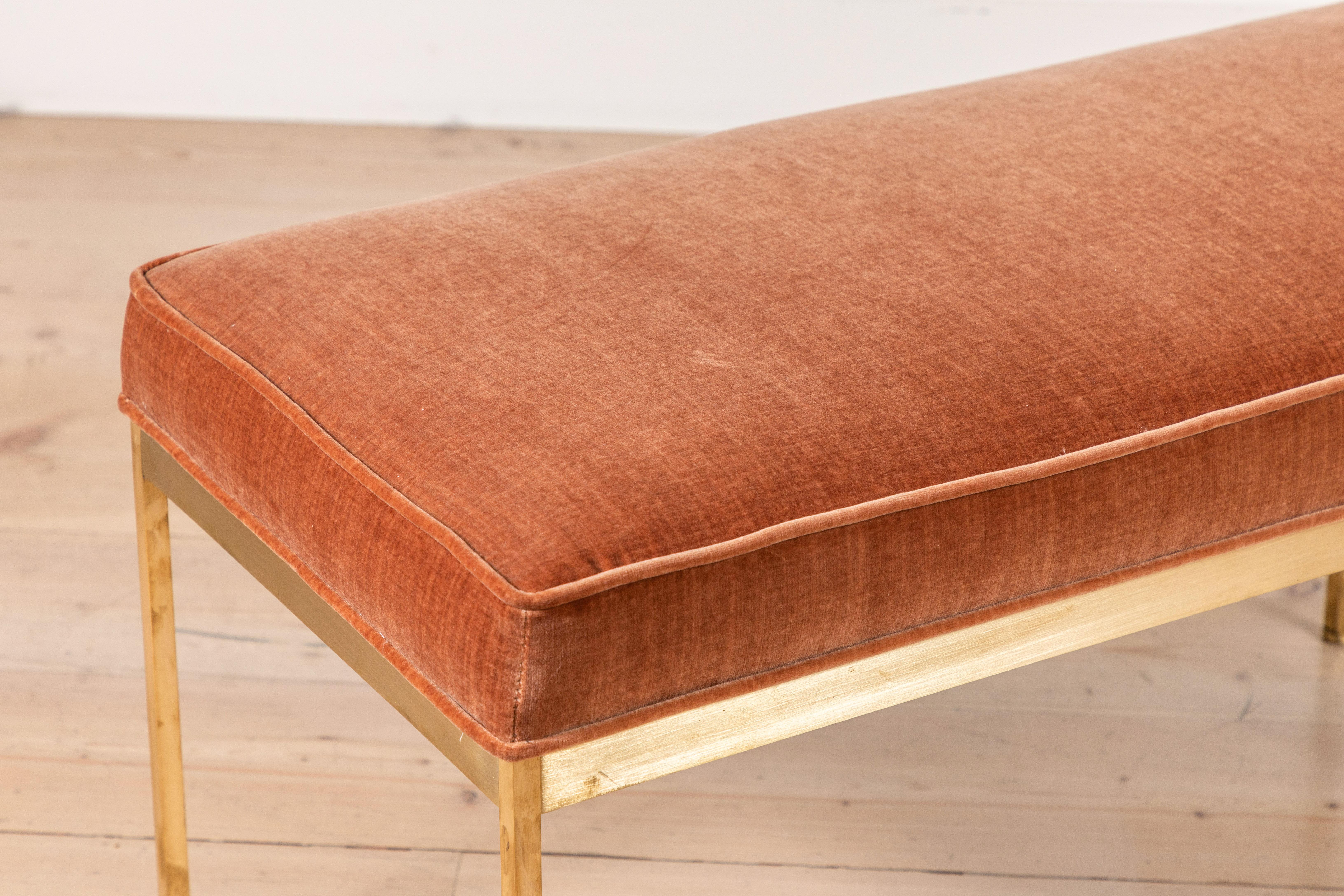 Contemporary Square Brass Bench by Lawson-Fenning