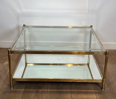 Square Brass Coffee Table by Roche Bobois. Circa 1970
